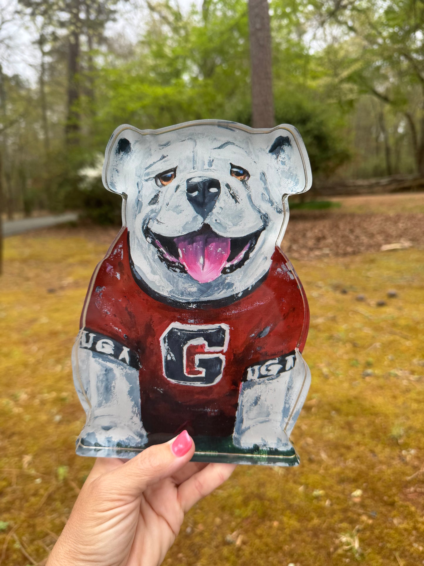 Acrylic block UGA bulldog licensed