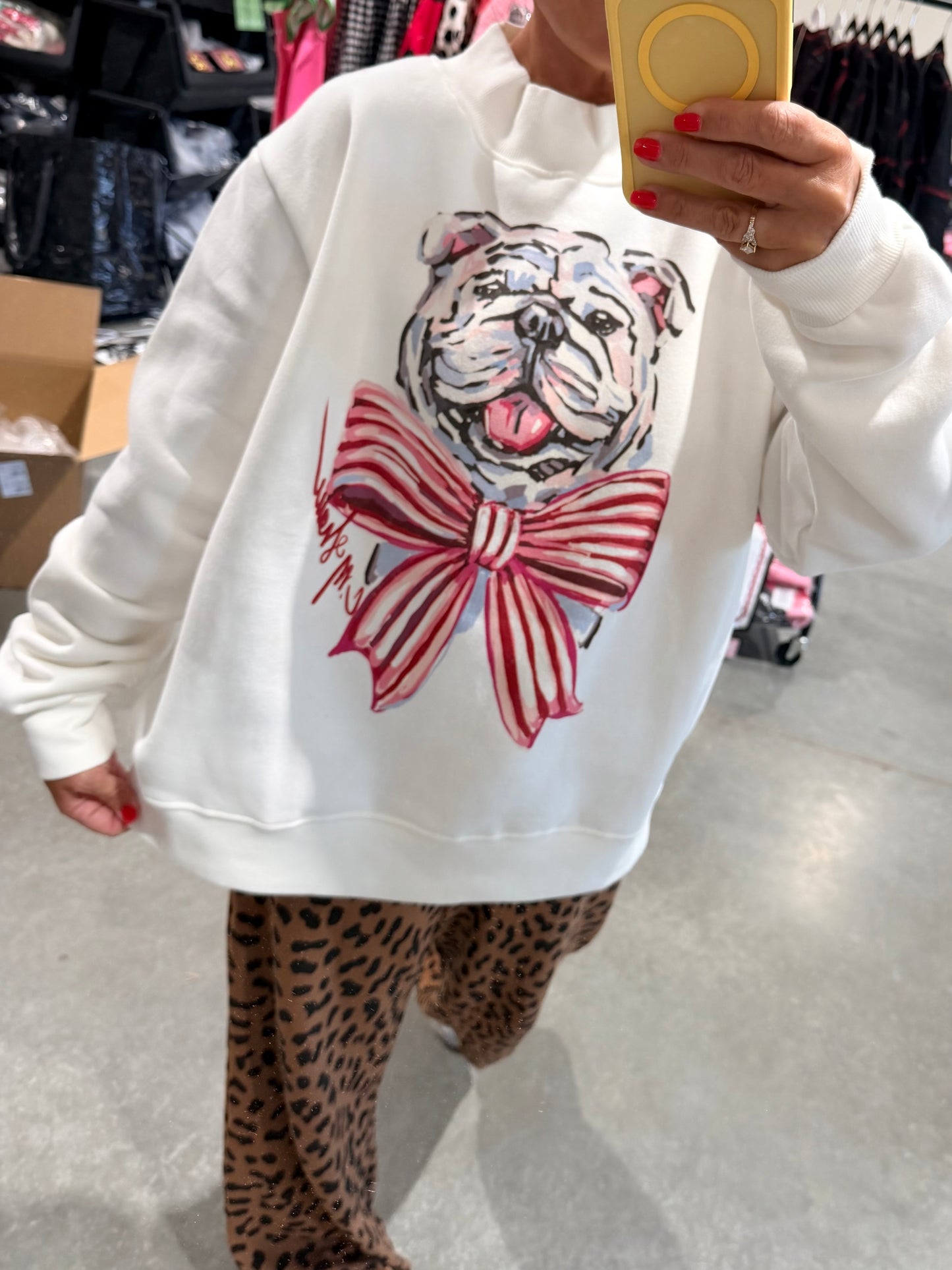 Bulldog mock neck one size!