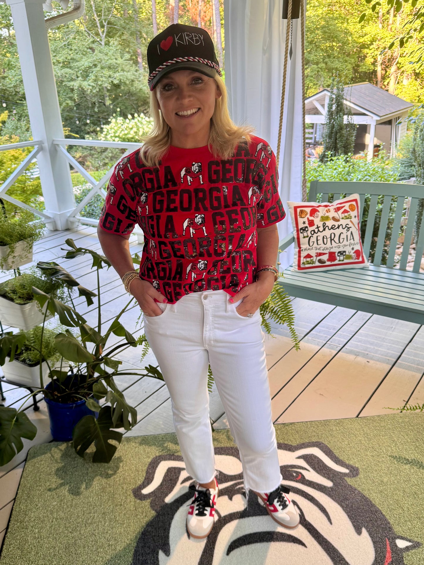 New Sequin licensed bulldog boxy tee oversized!!!!