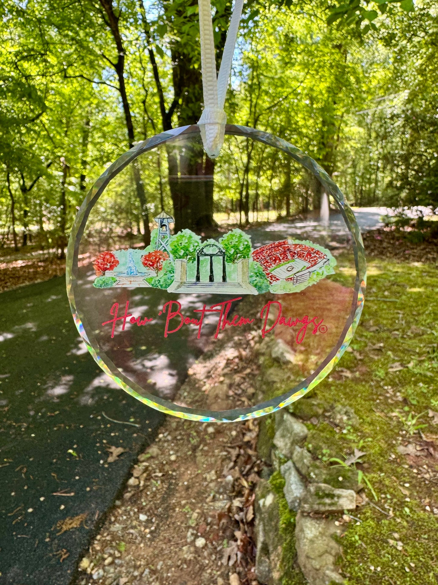 Georgia landmark Glass ornament licensed