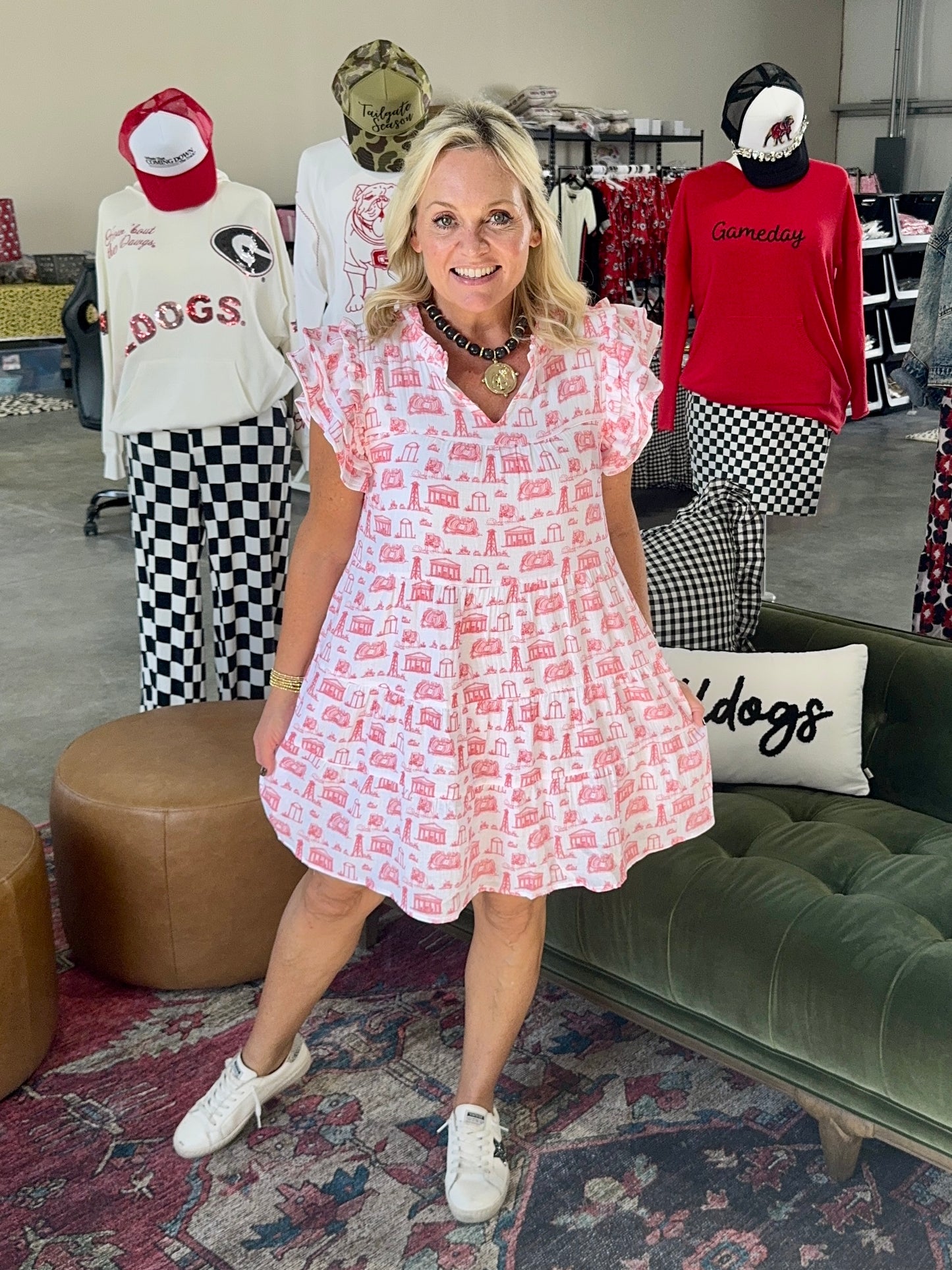 Flutter sleeve toile UGA licensed dress new!