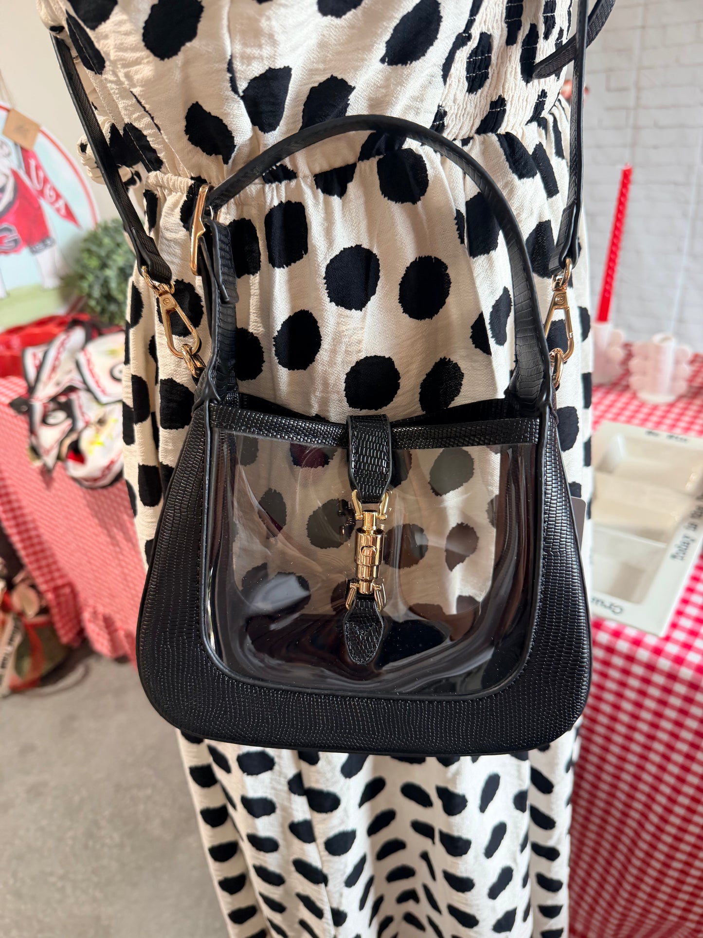 The Paige black stadium bag