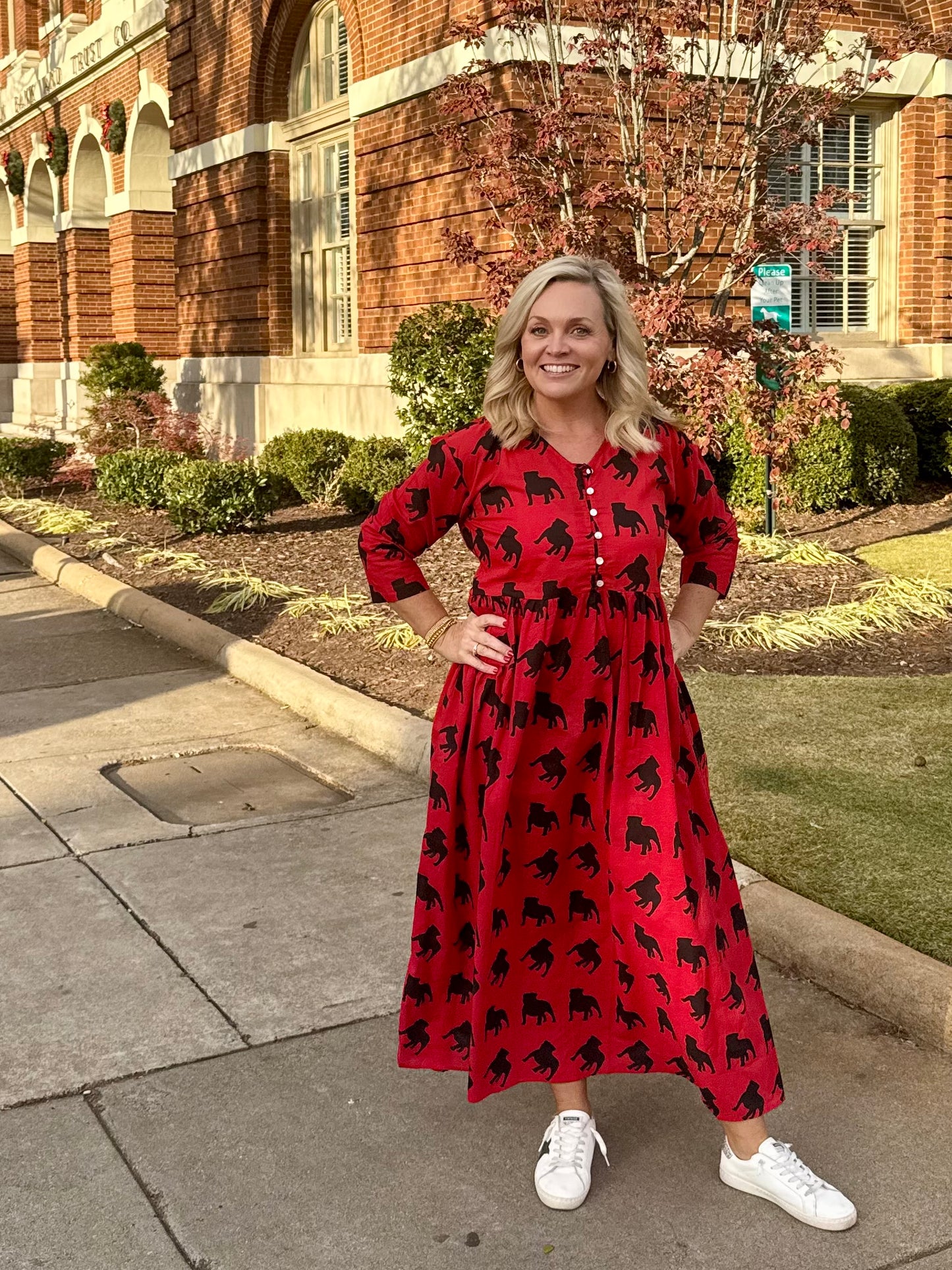 Exclusive Pickled Lemon dress red and black dog marked down!