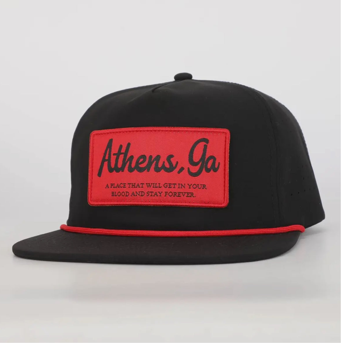 Athens Ga rope hat with patch unisex style