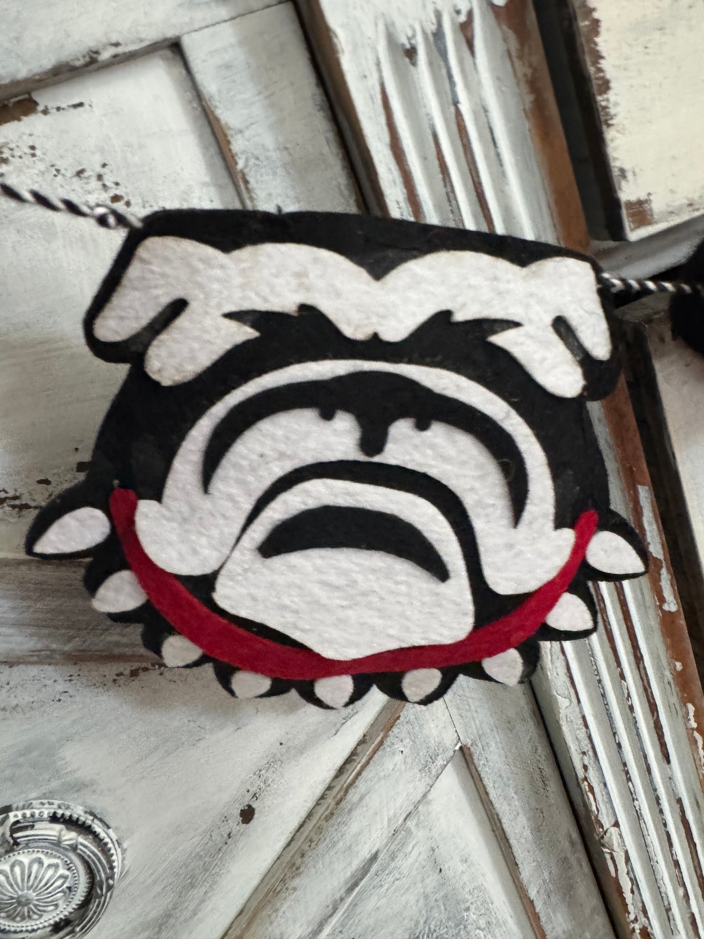 Glory Haus licensed super bulldog banner garland pom pom