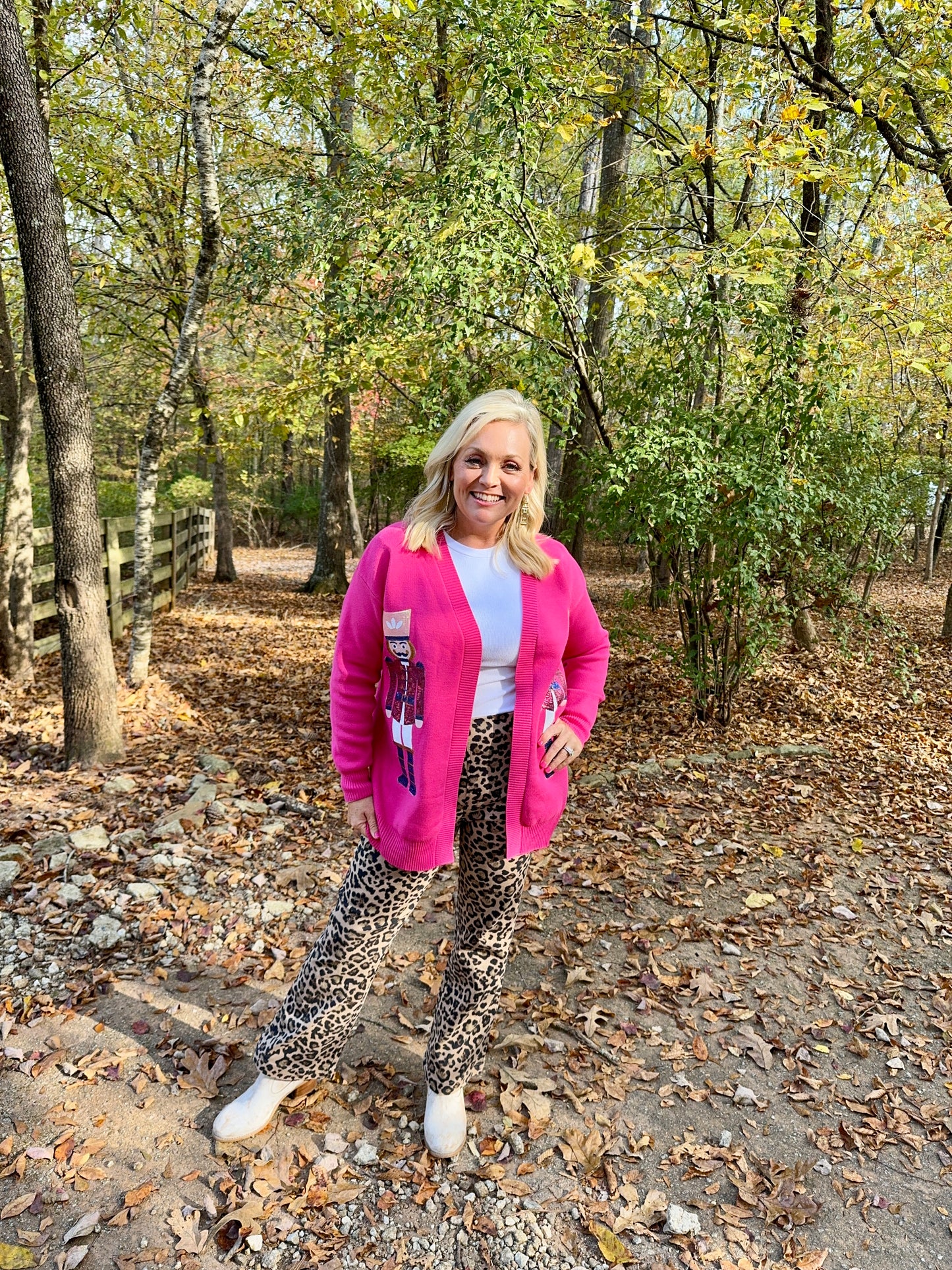 Sequin Nutcracker cardigan pink boutique high quality! Marked down