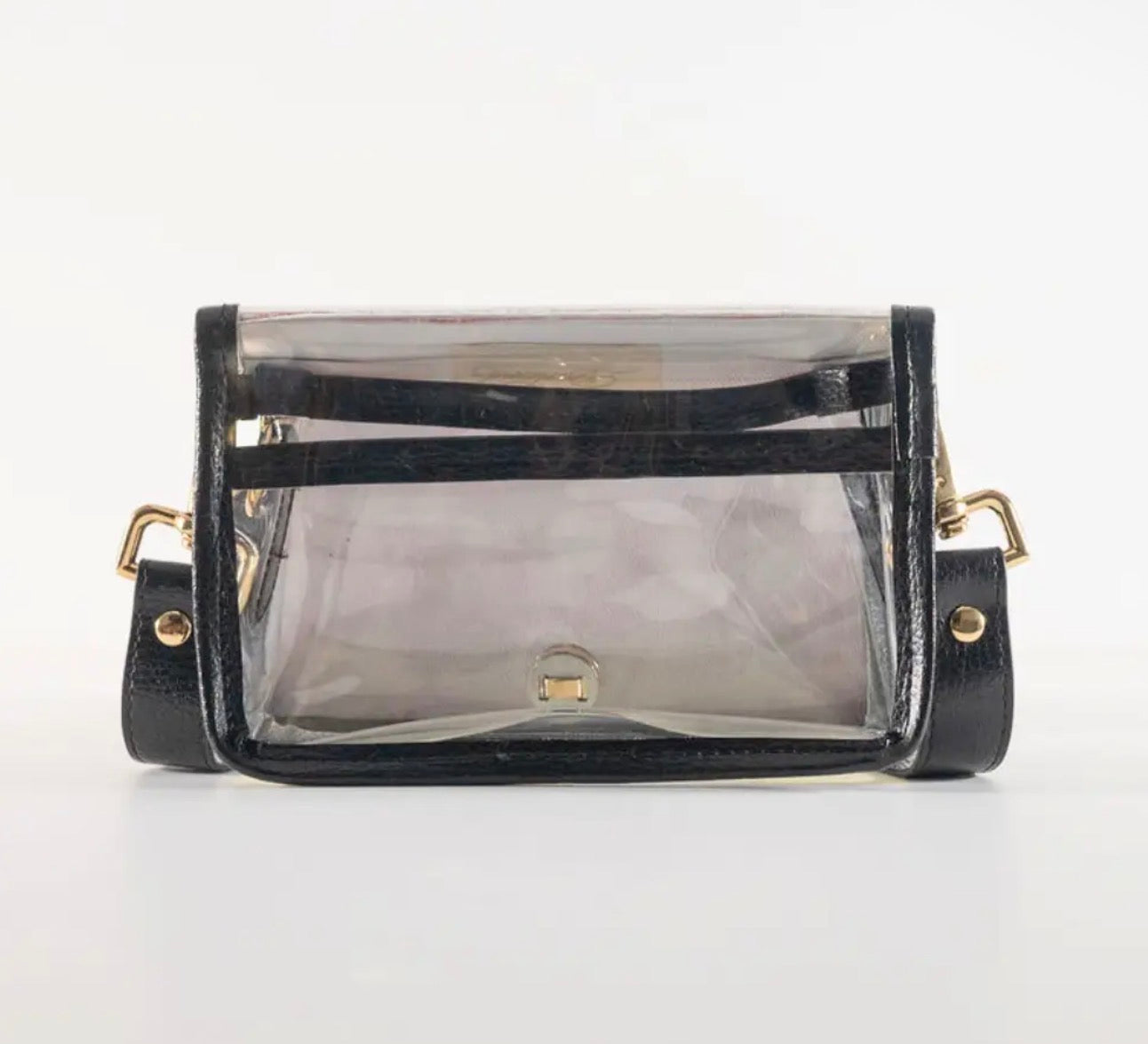 Petite red and white Les Touches clear stadium bag
