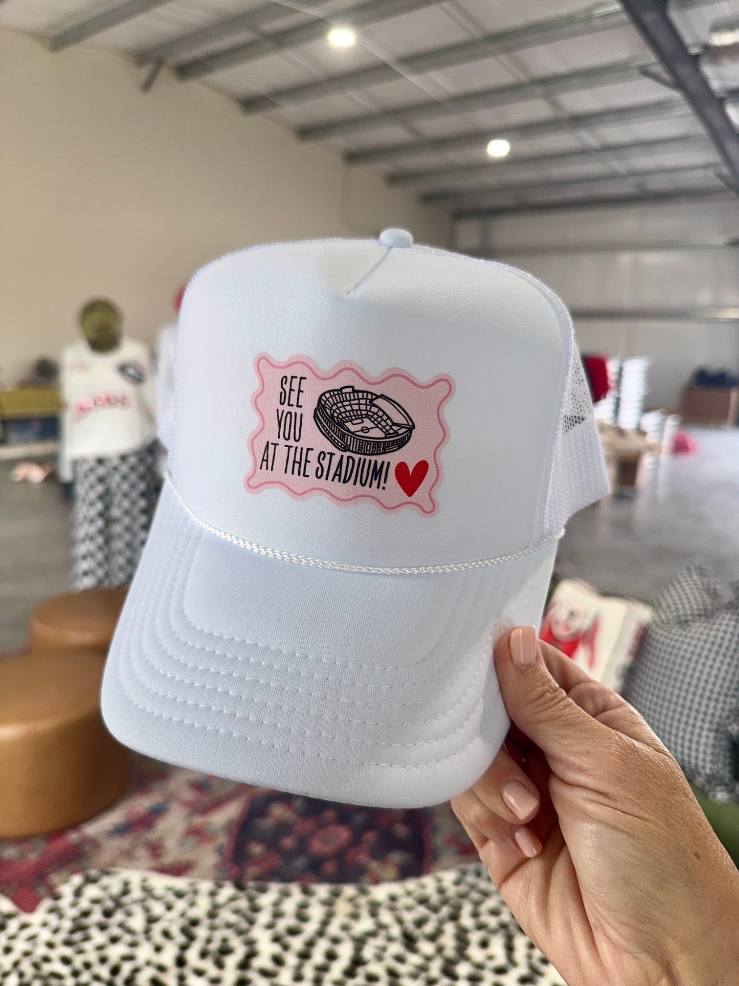 See you at the stadium white hat