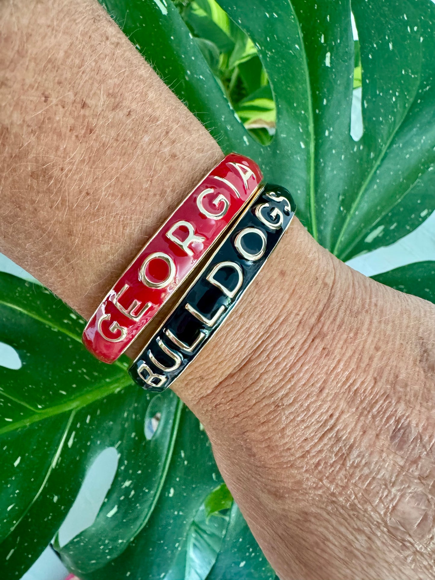 Black Bulldog bangle licensed cuff