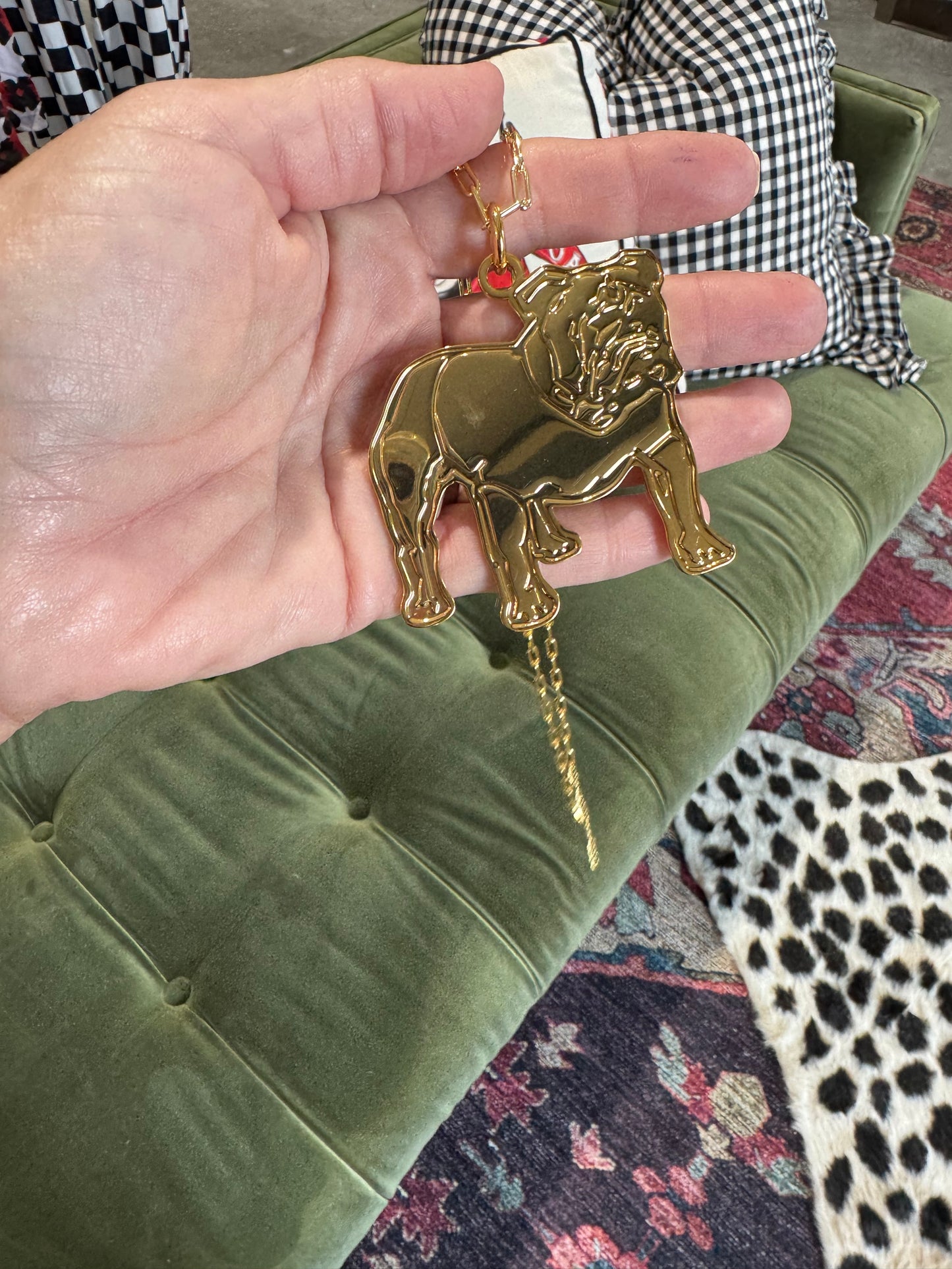 Lisi lerch large bulldog necklace