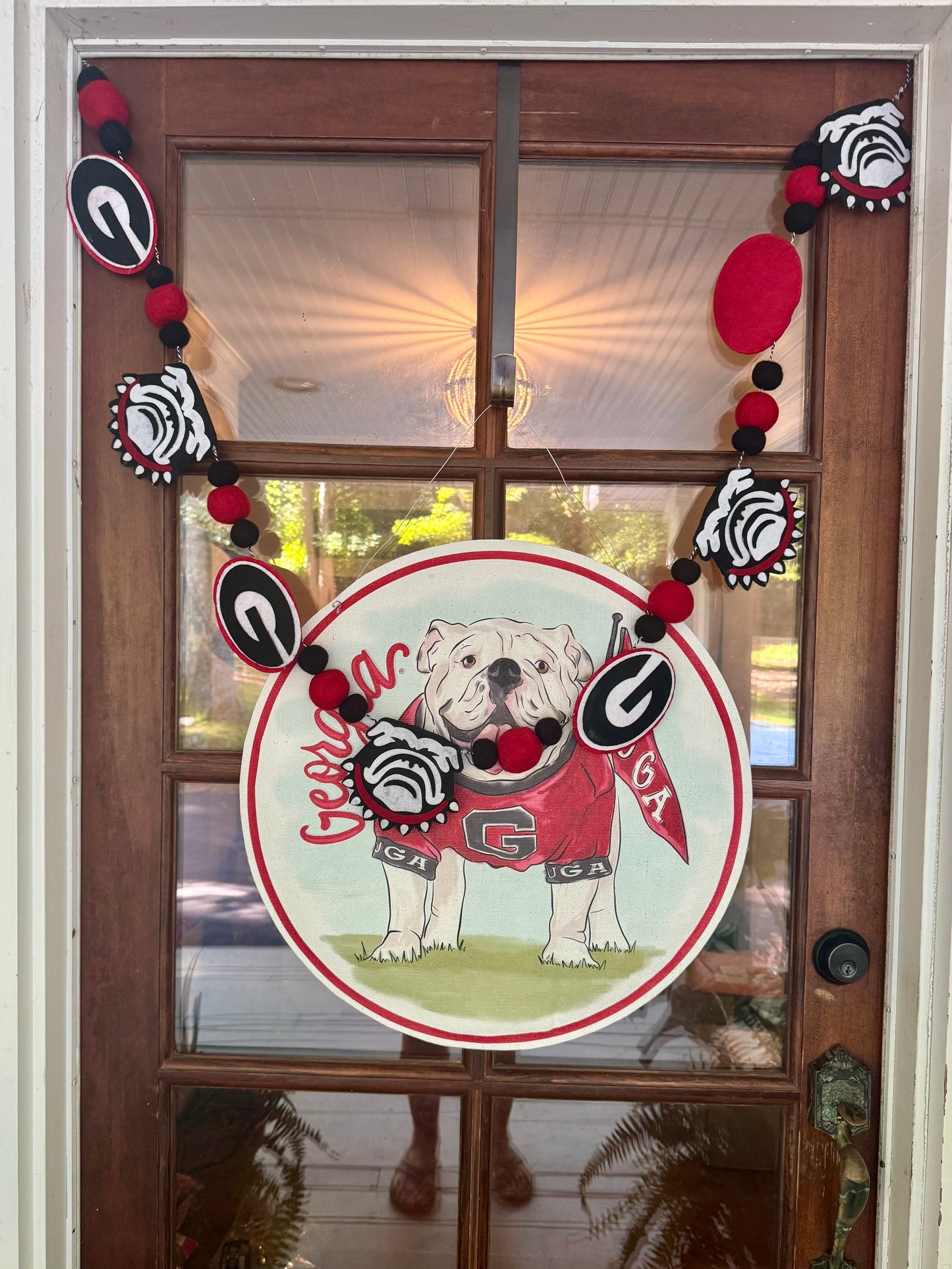 Glory Haus super bulldog banner garland pom pom