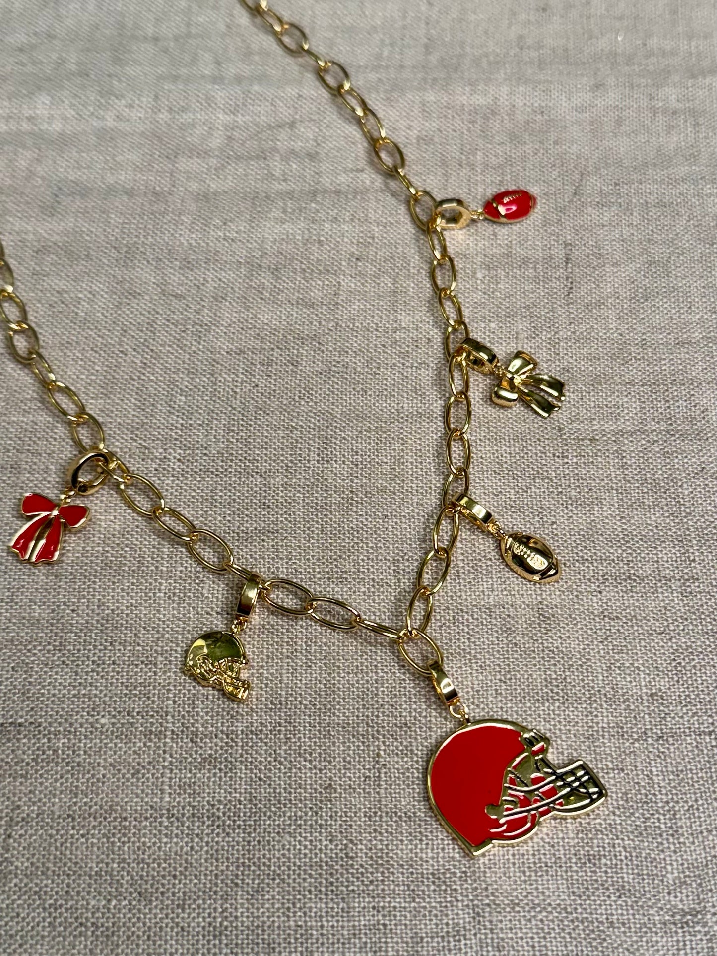 Game day charm necklace
