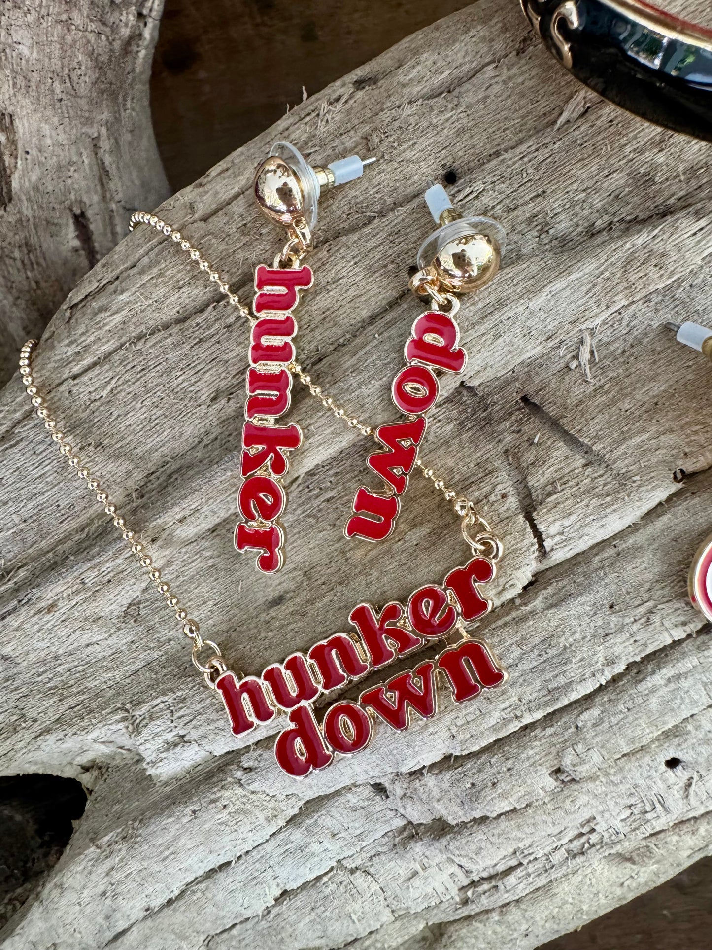 Hunker down licensed necklace