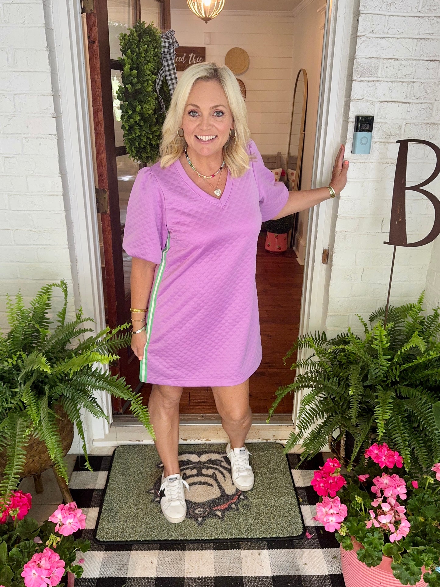 Lavender summer dress jacquard marked down