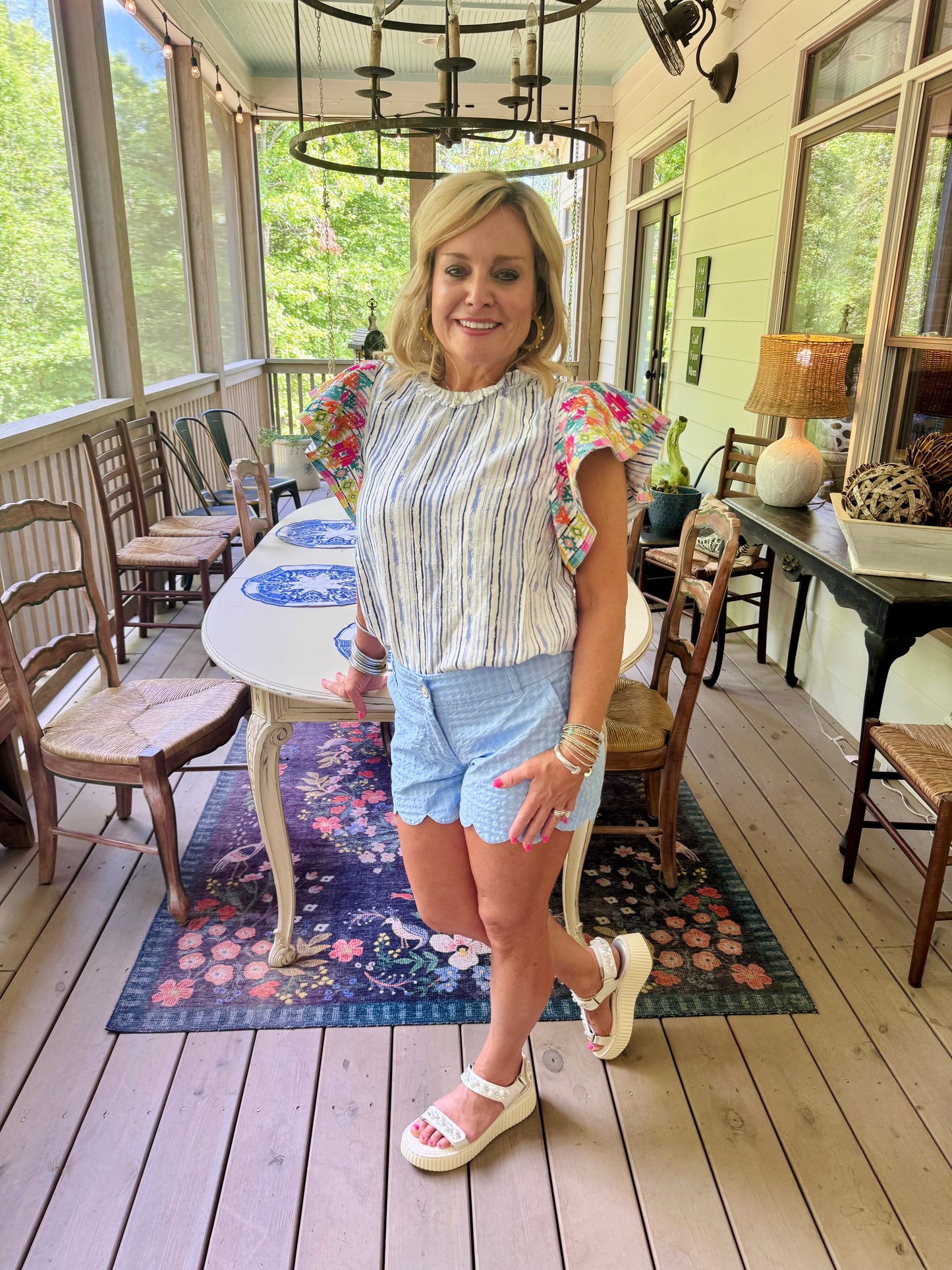 Summer blouse embroidered THML marked down