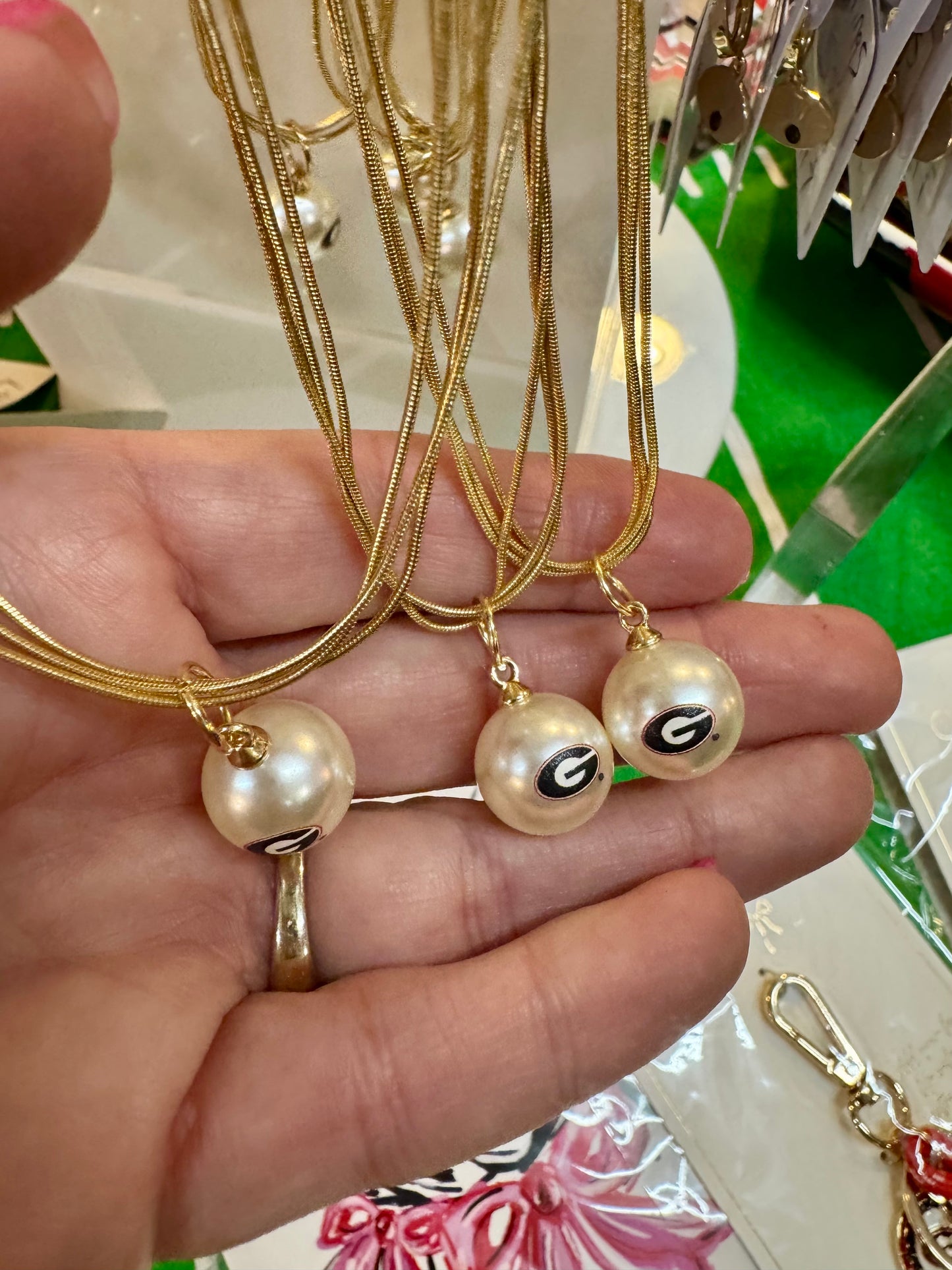 18” georgia gold and pearl necklace
