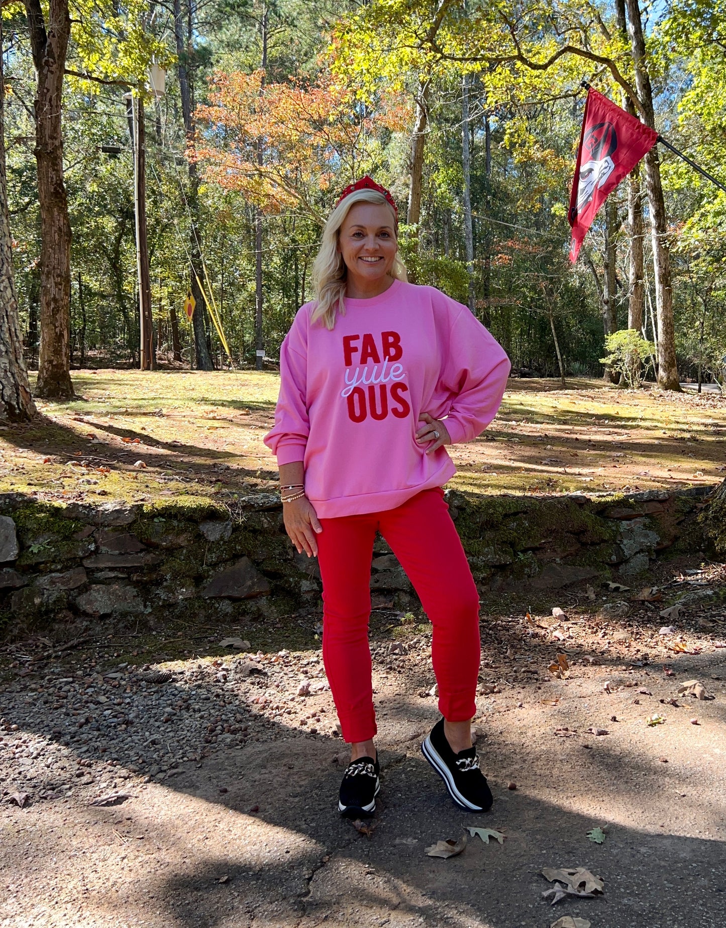 Boutique luxury fab YULE OUS sweatshirt marked down Christmas