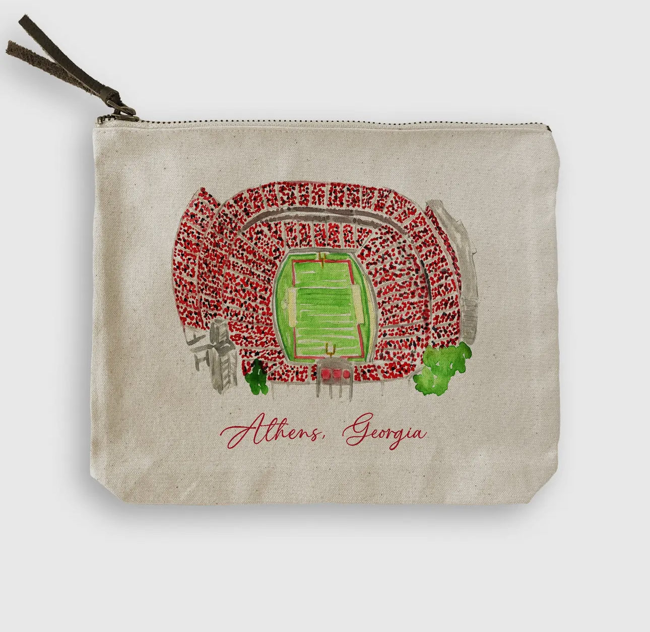 Cosmetic bag zipper pouch Athens Georgia stadium
