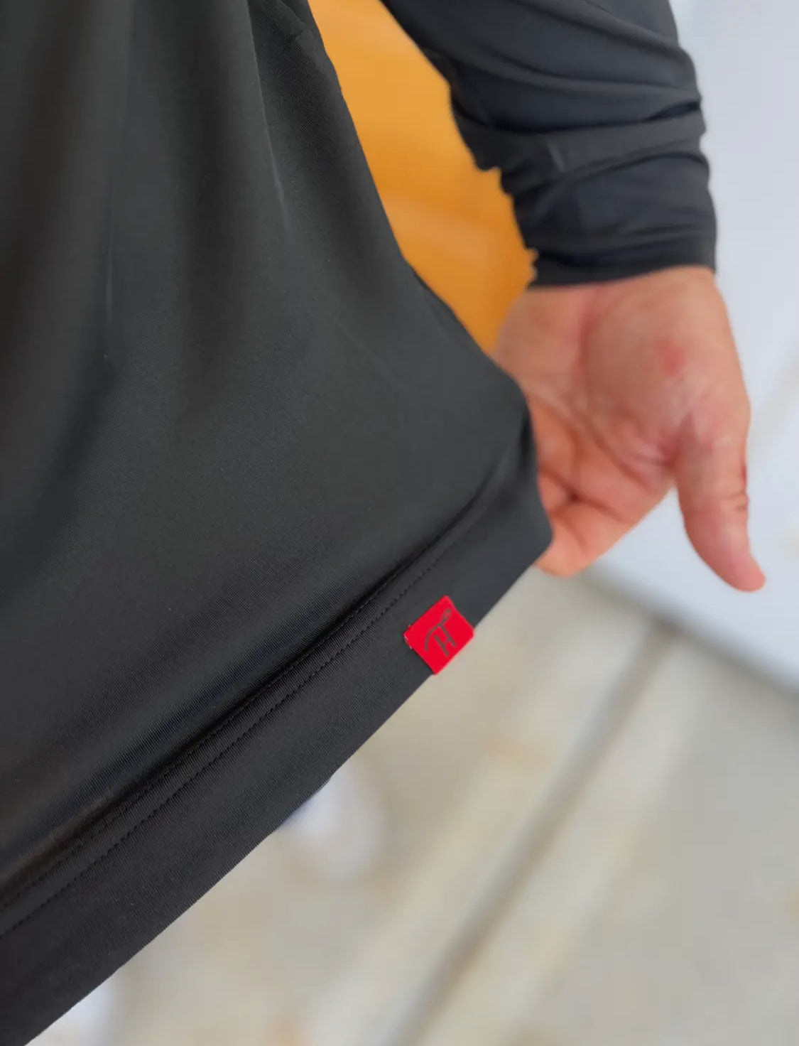 Men’s wear Athens red and black performance hoodie