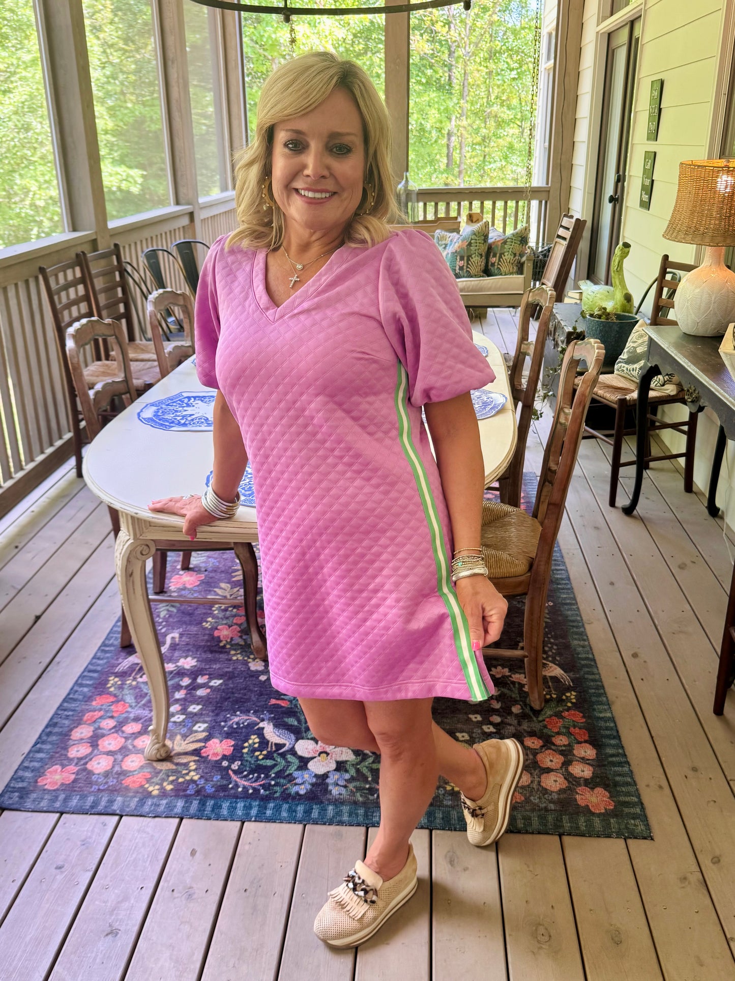 Lavender summer dress jacquard marked down