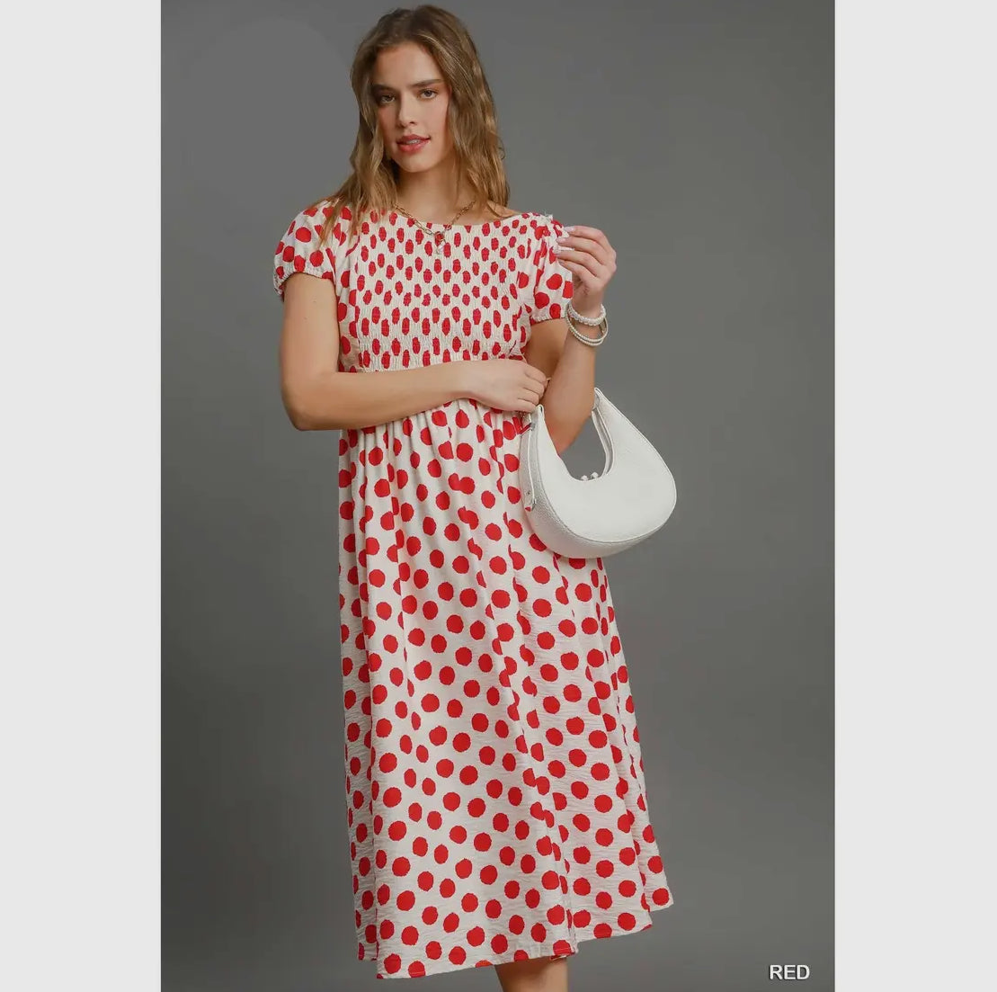 Polka dot dress. Red or black