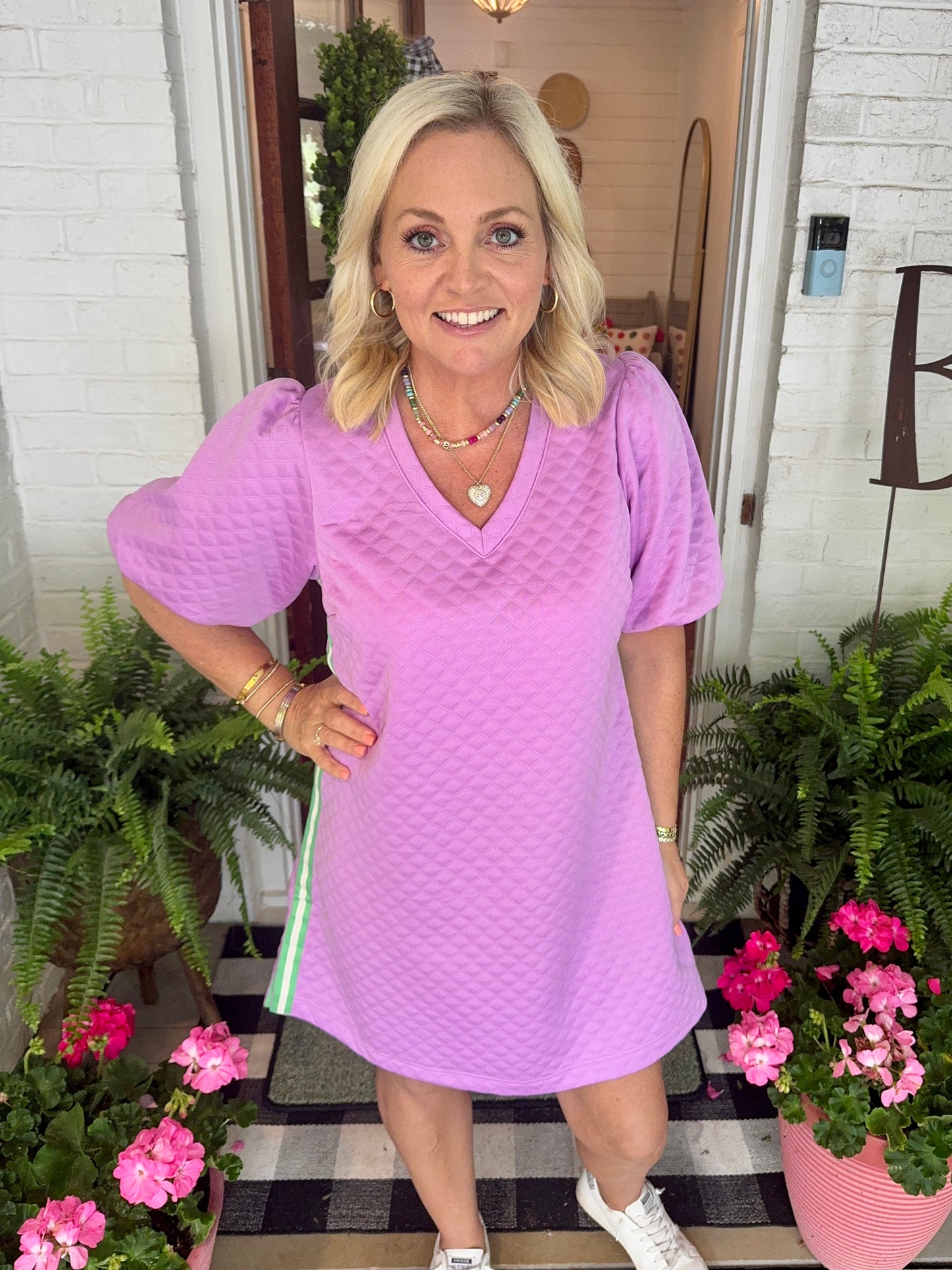 Lavender summer dress jacquard marked down