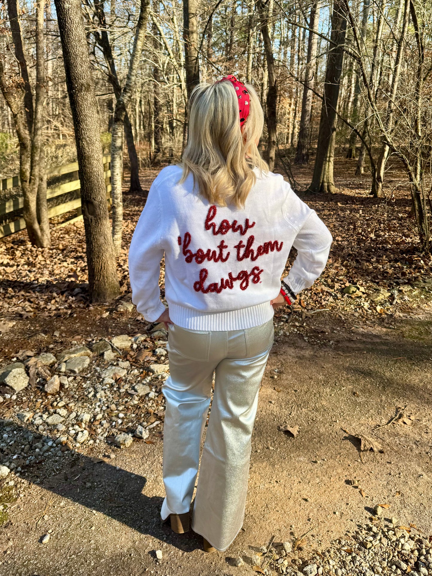 Glitter script cardigan licensed marked down