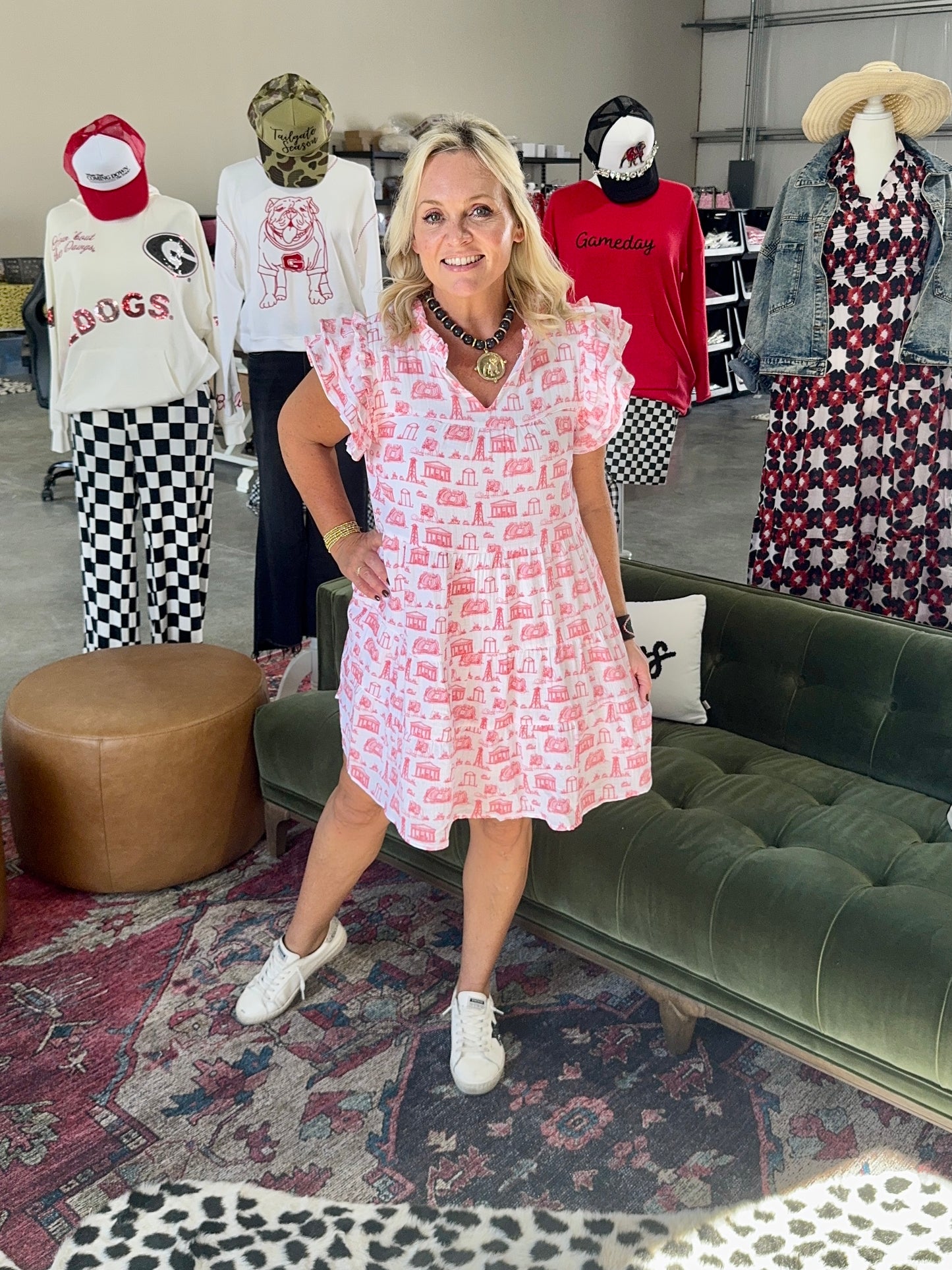 Flutter sleeve toile UGA licensed dress new!