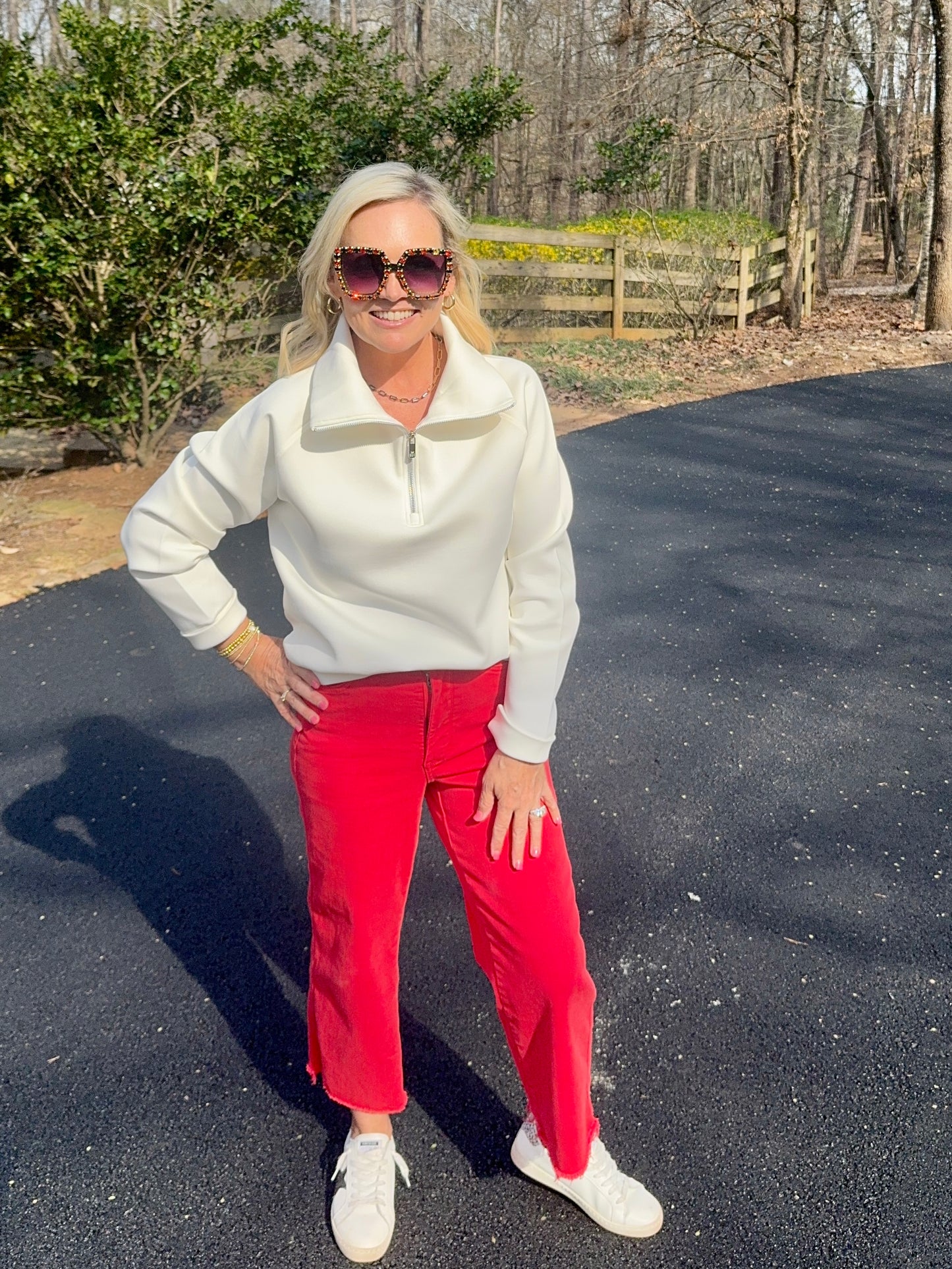 Judy blue red cropped tummy control jeans wide leg high waist up size 24W