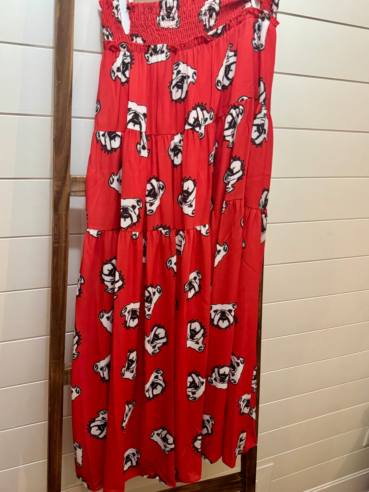 Long flowy skirt elastic waist slit light weight