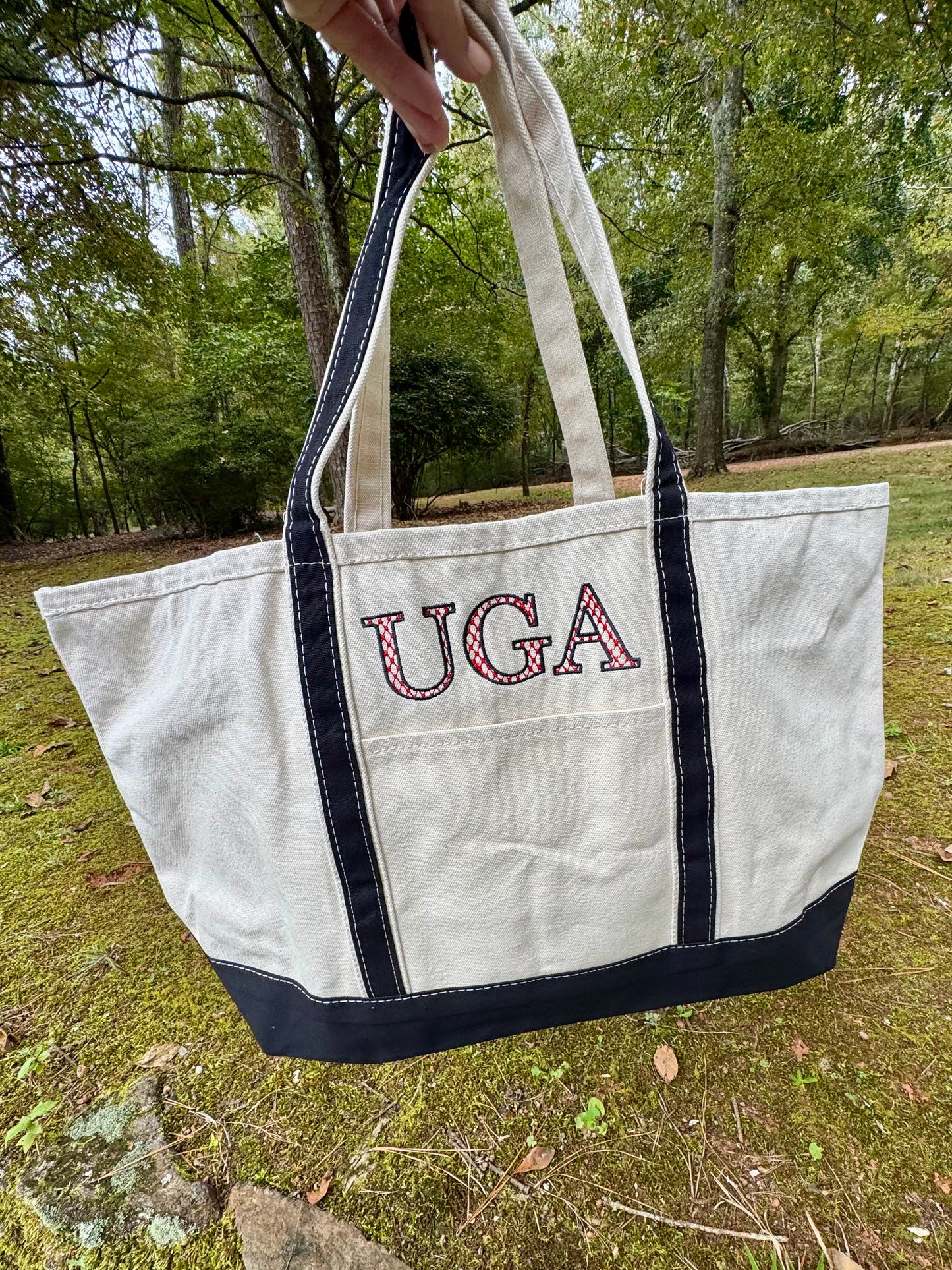 Canvas boat tote extra large