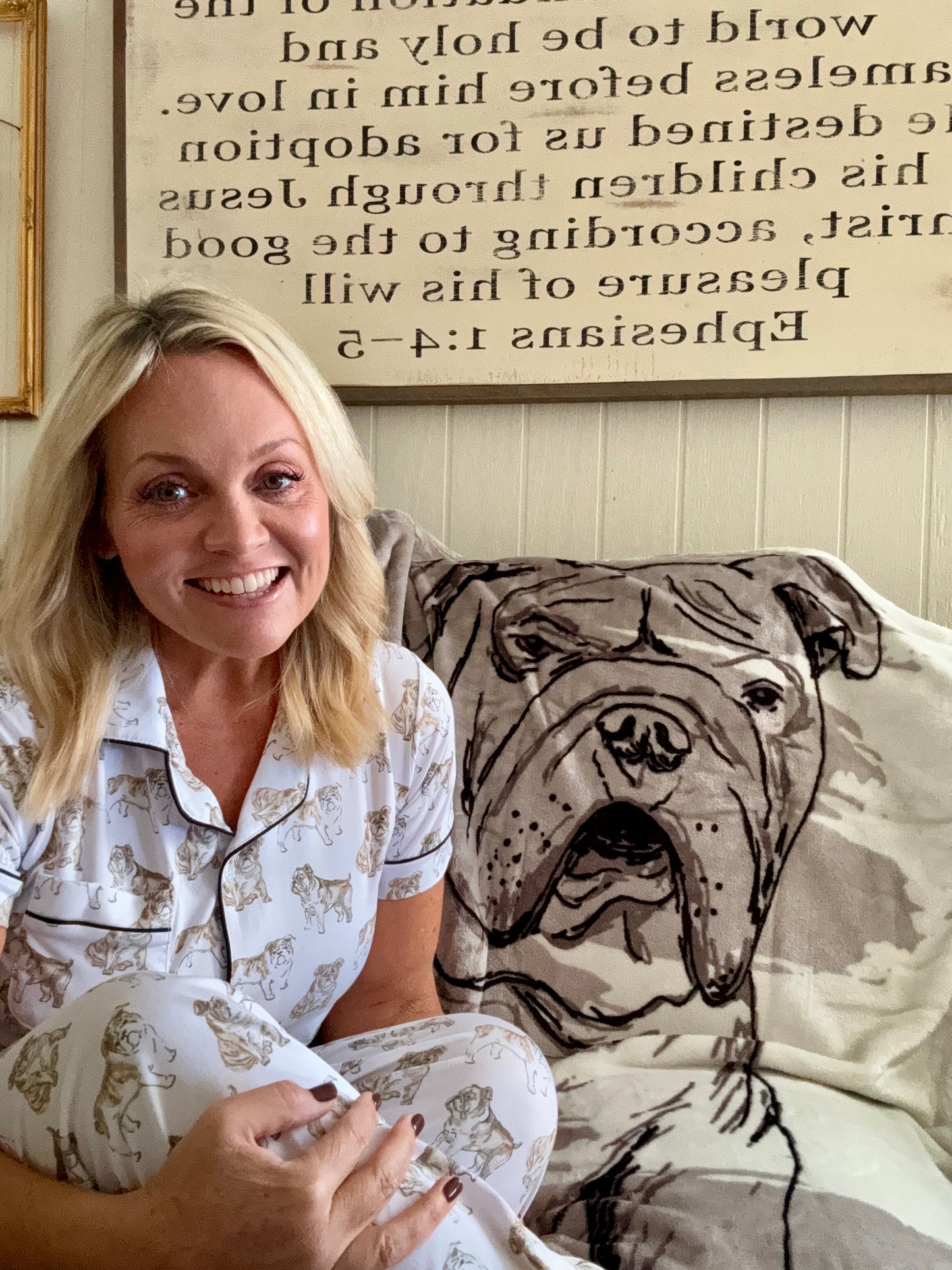 Pajama pants bulldog up to size XXL on sale! Marked down