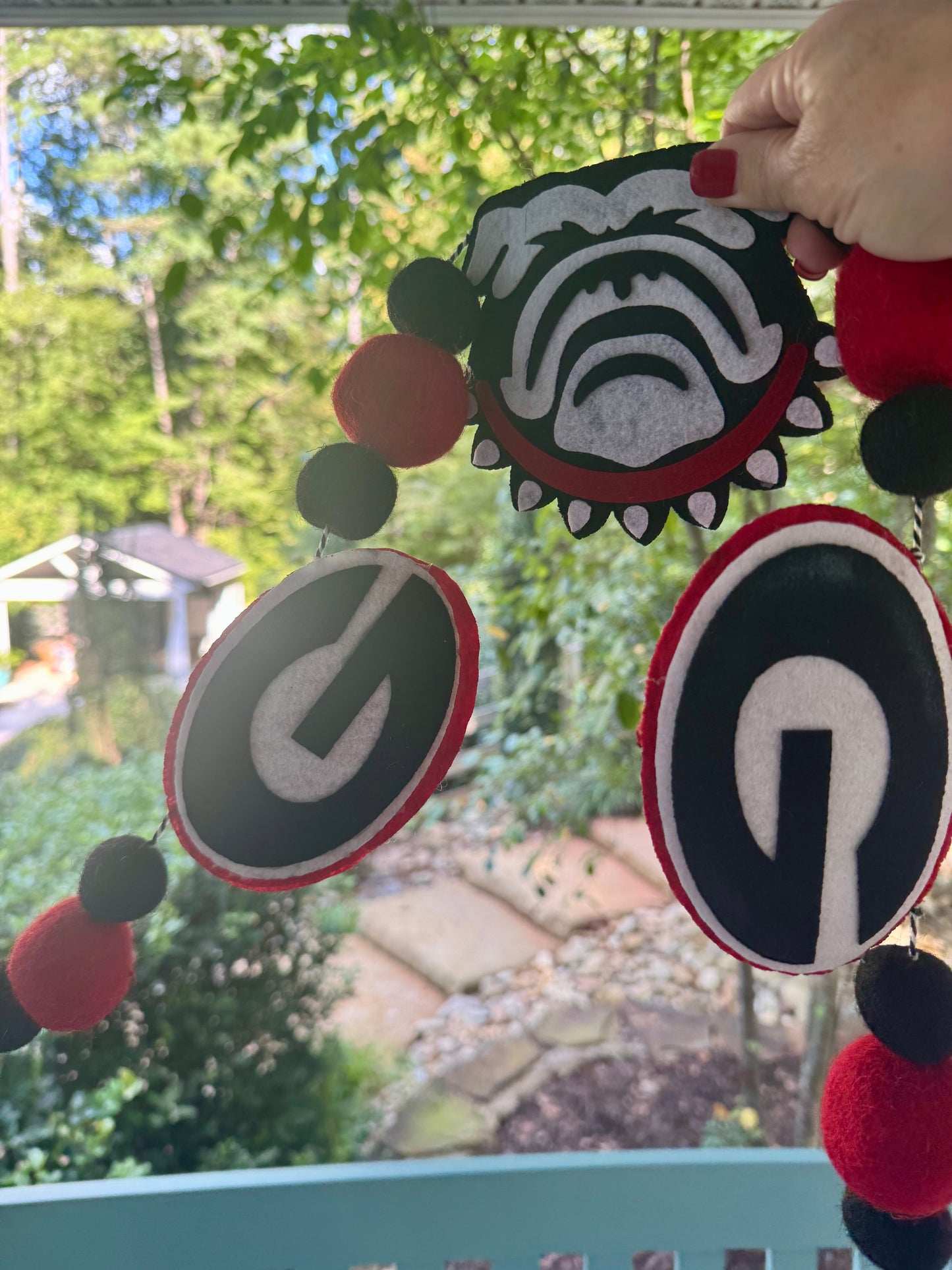 Glory Haus super bulldog banner garland pom pom