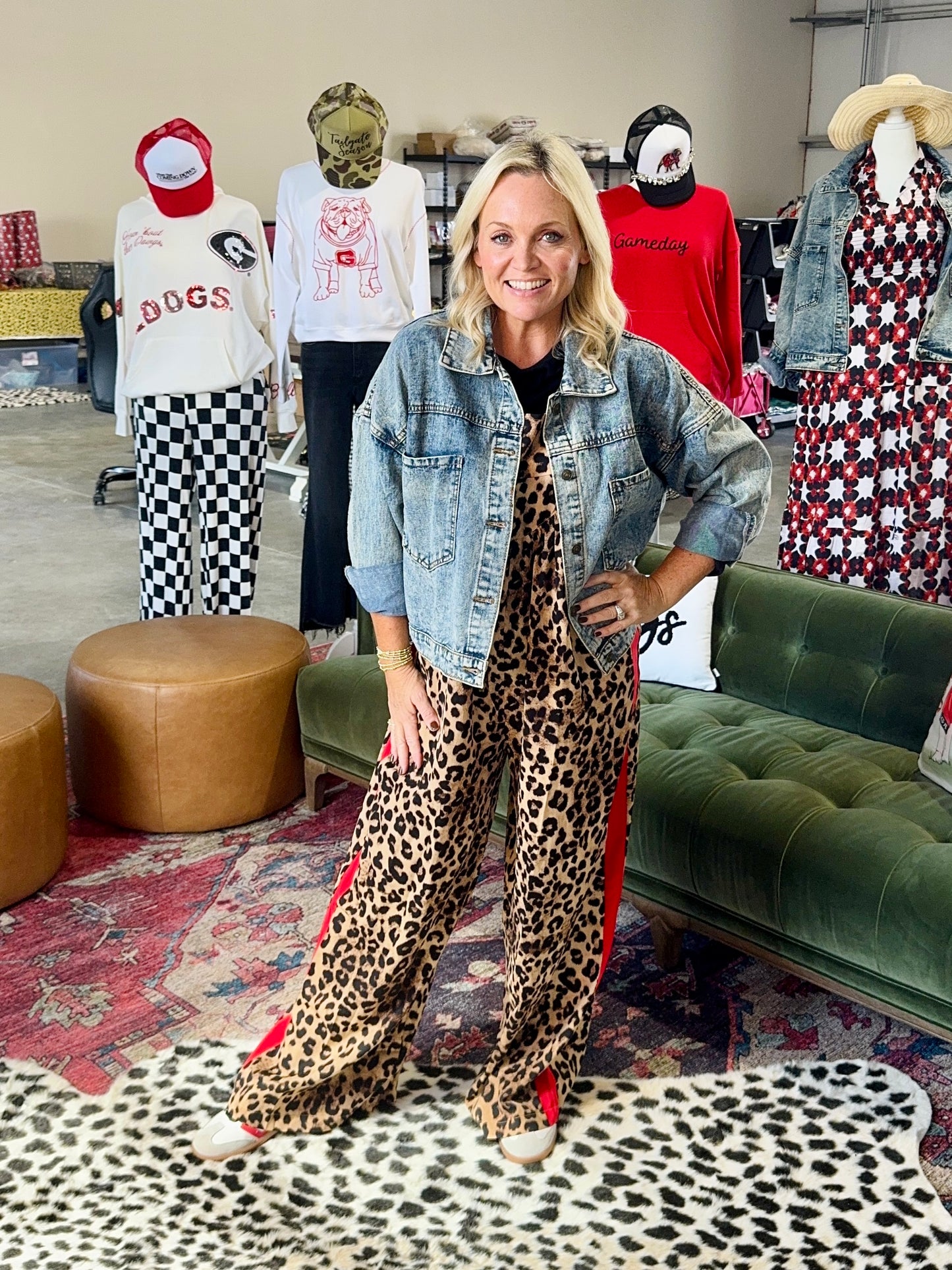 Leopard overalls jumpsuit adjustable up to plus size!