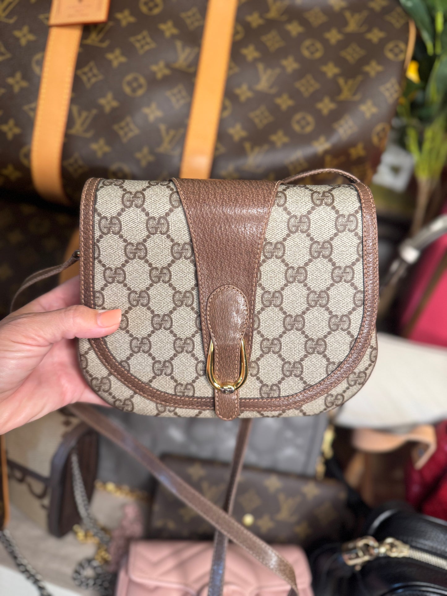 Pre Loved Gucci Shoulder Bag Gg Plus Bag