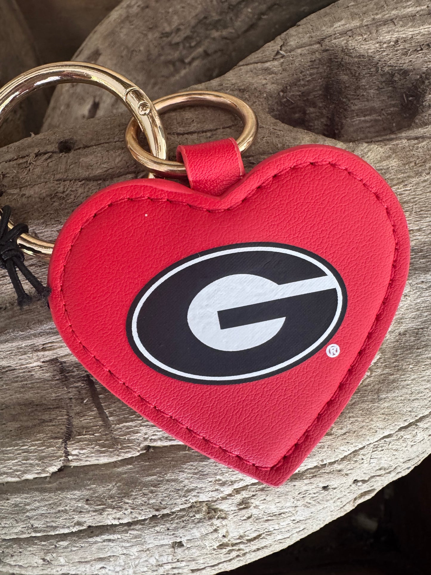 Licensed heart key chain red