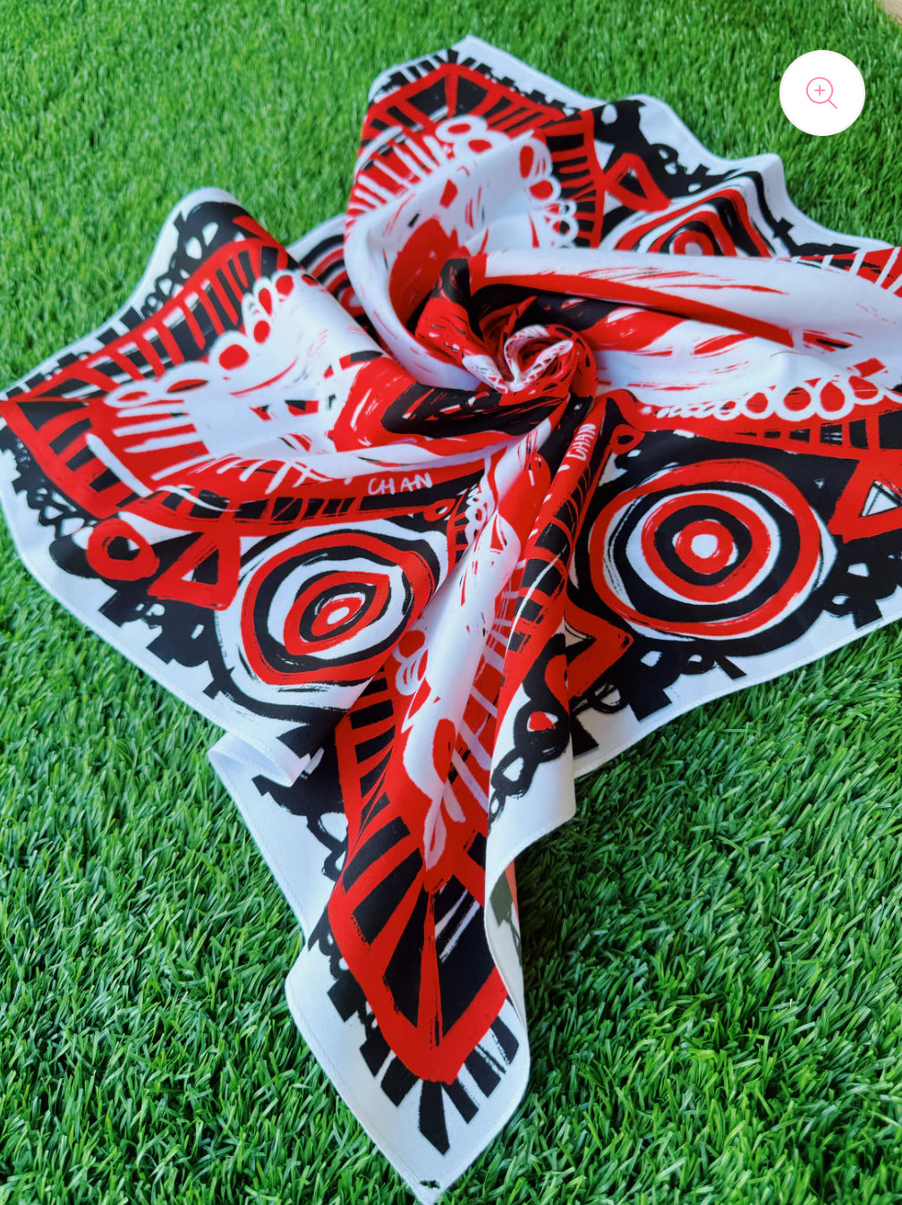 Black bulldog chan art bandana