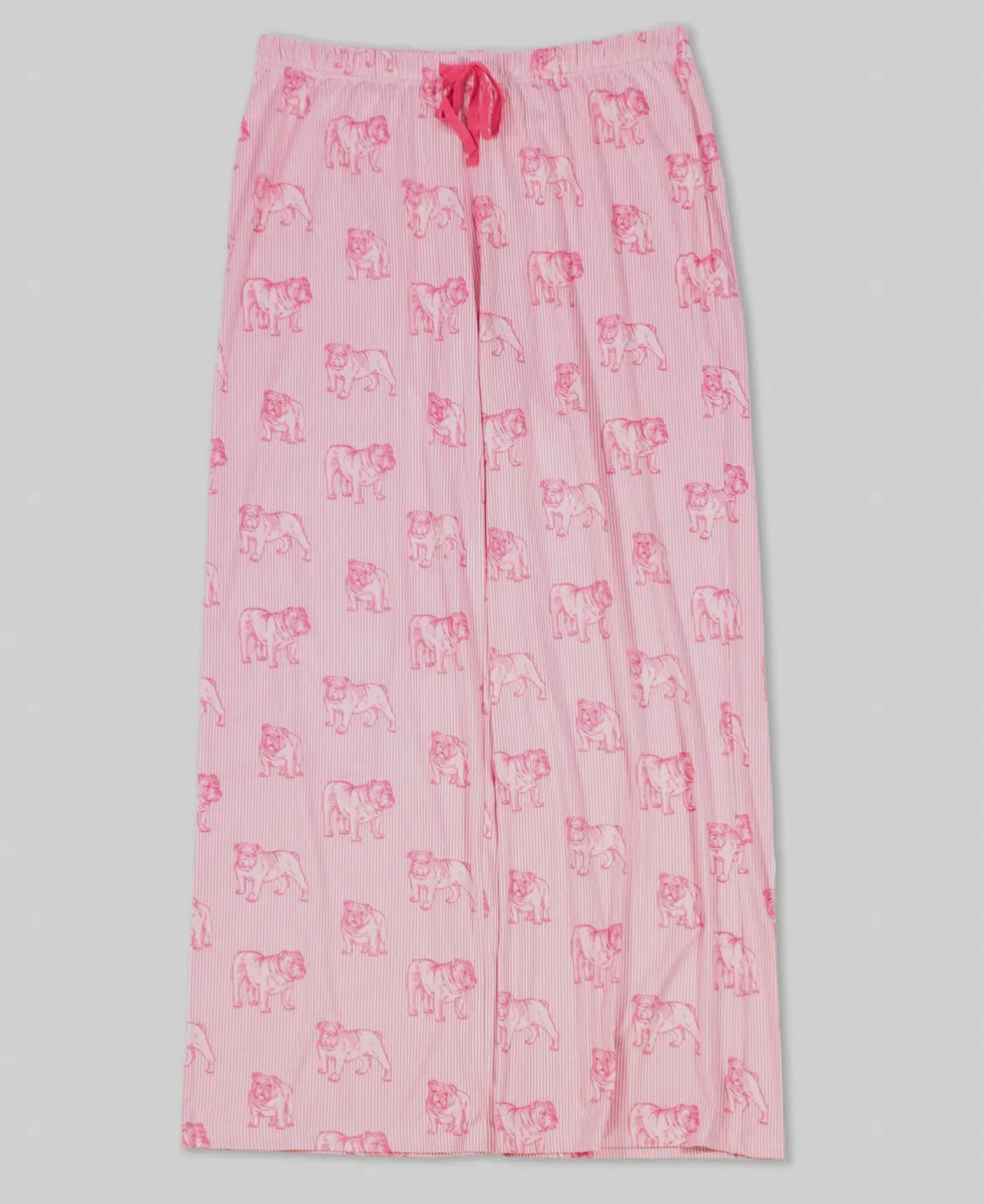 Pink bulldog pajama pants ladies