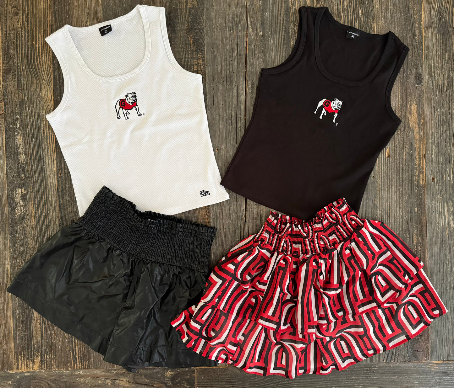 Black tank embroidered bulldog licensed hype and vice brand marked down
