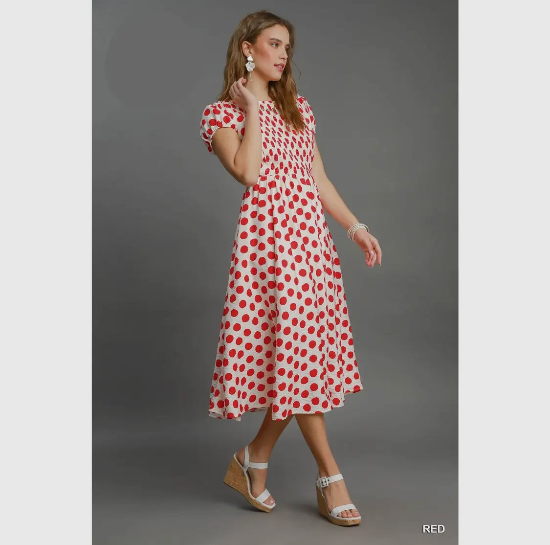 Polka dot dress. Red or black