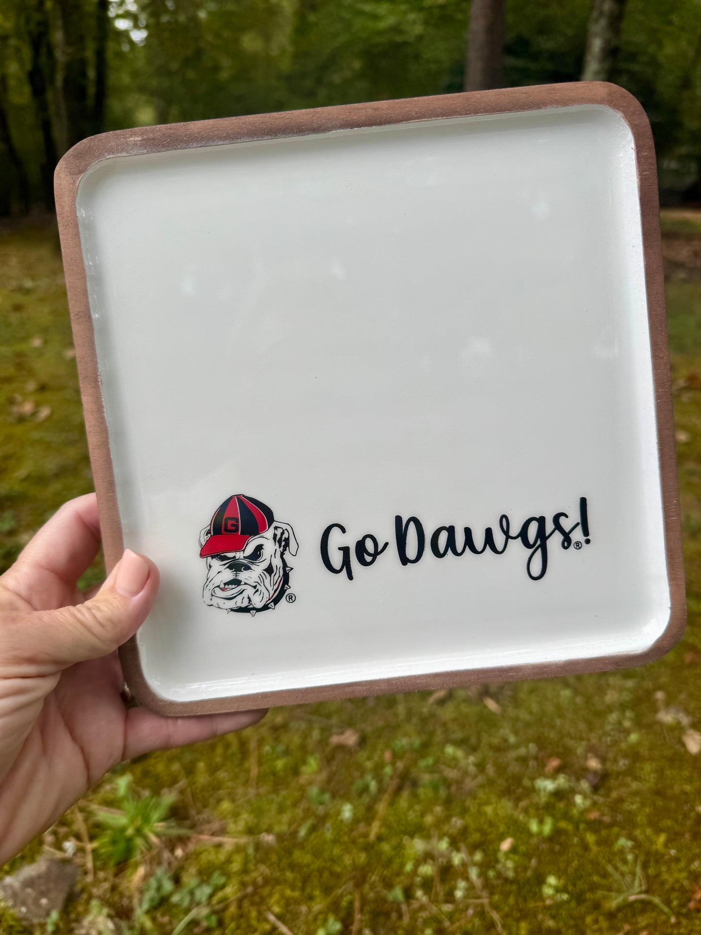 Mango wood tray georgia licensed
