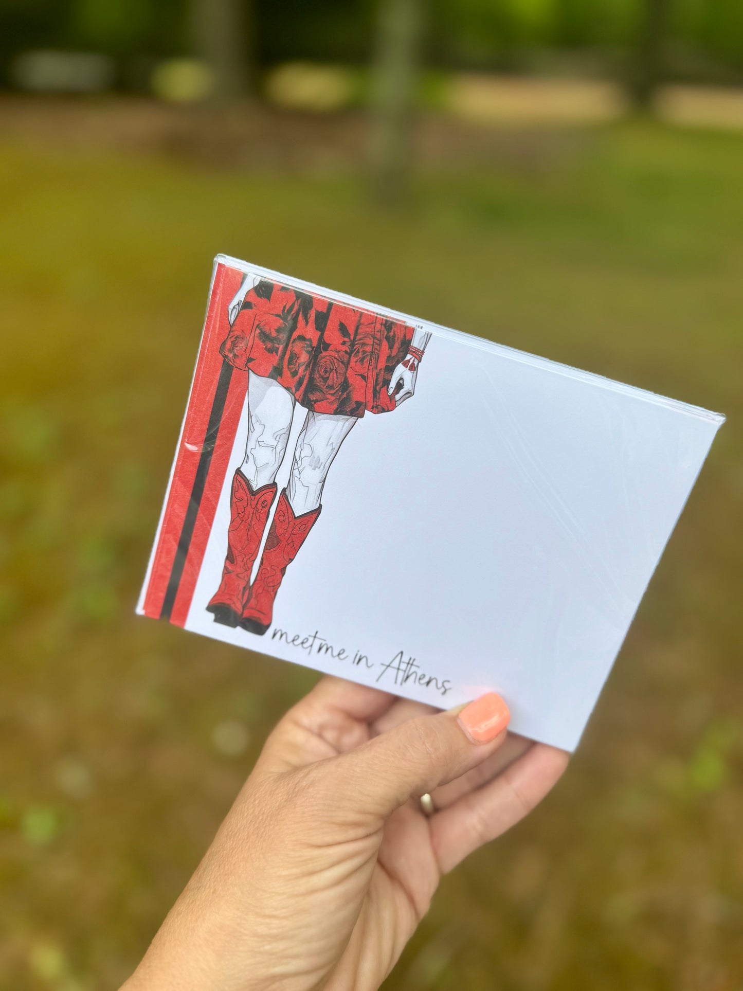 Set of 10 notecards and envelopes meet me in Athens