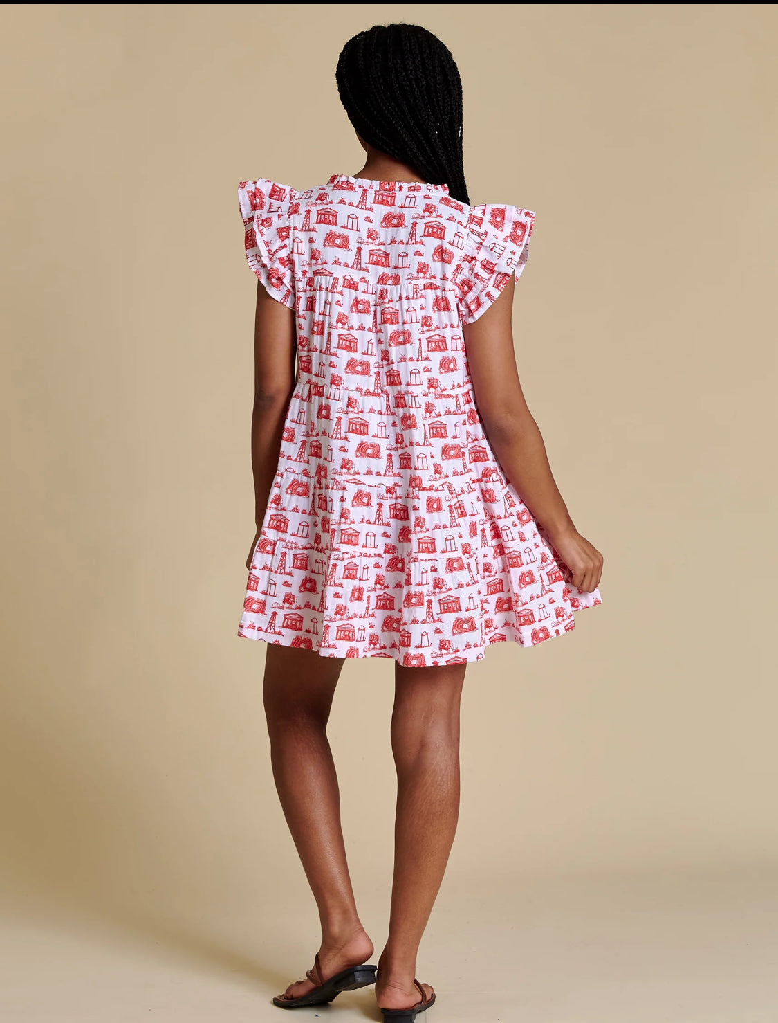 Flutter sleeve toile UGA licensed dress new!