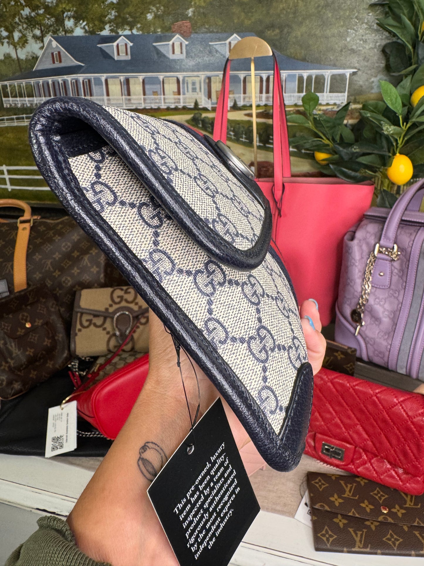 Unused Gucci GG Ophidia body/belt bag Navy