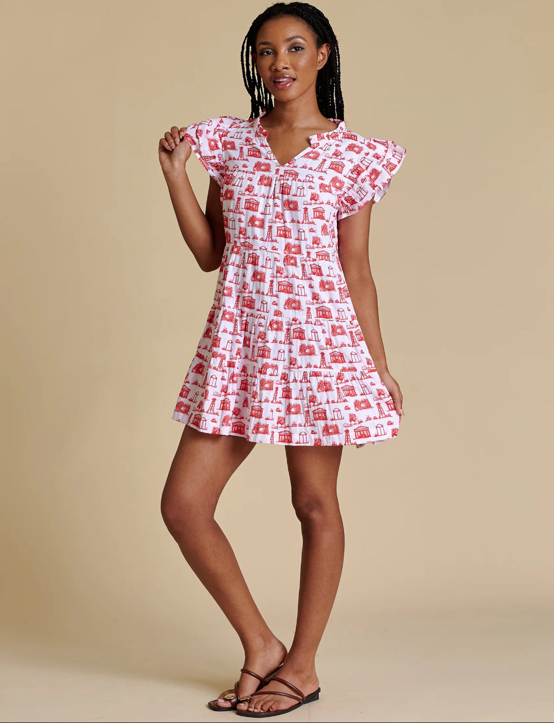 Flutter sleeve toile UGA licensed dress new!