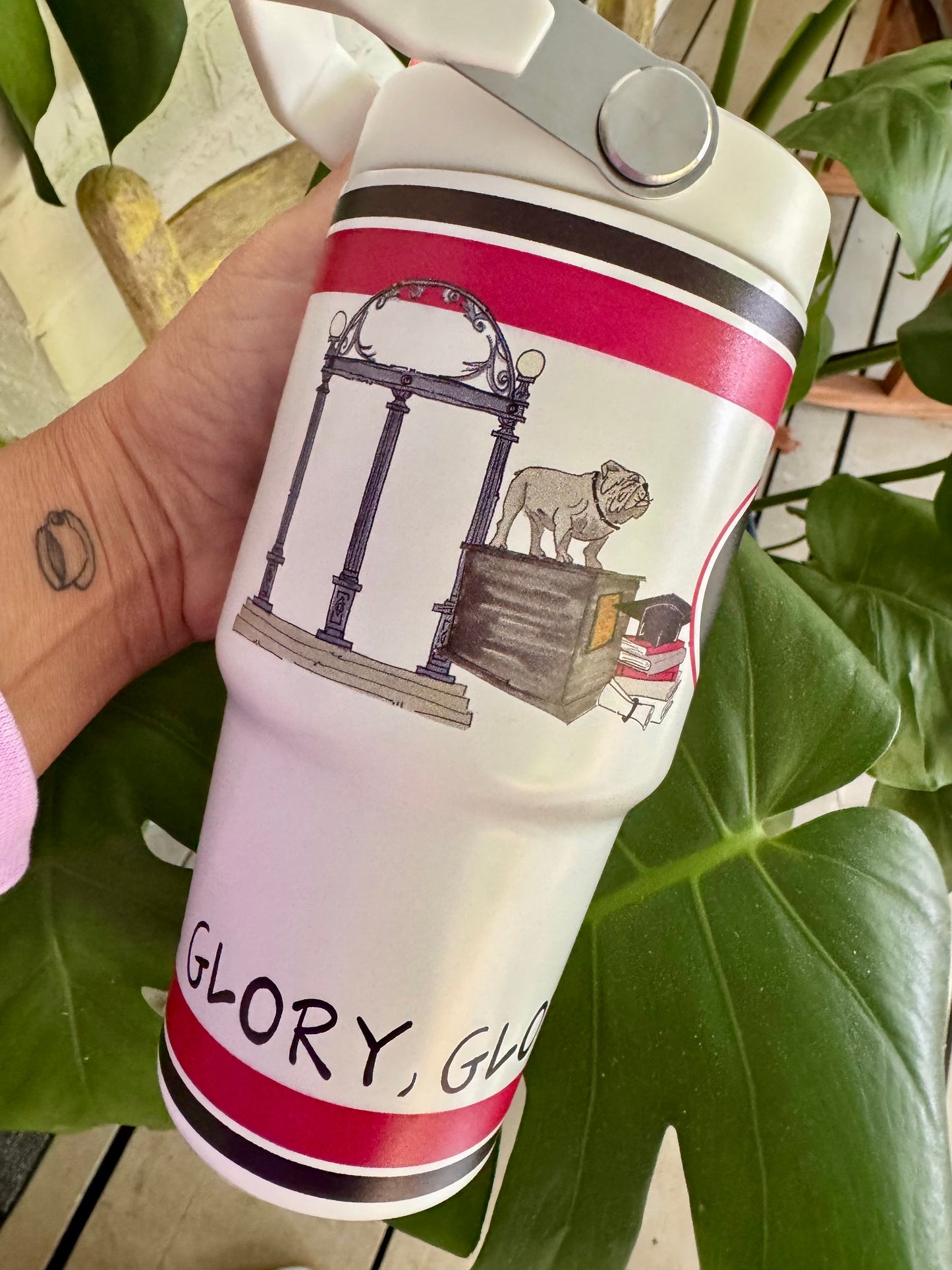 Flip lid 20oz tumbler licensed UGA