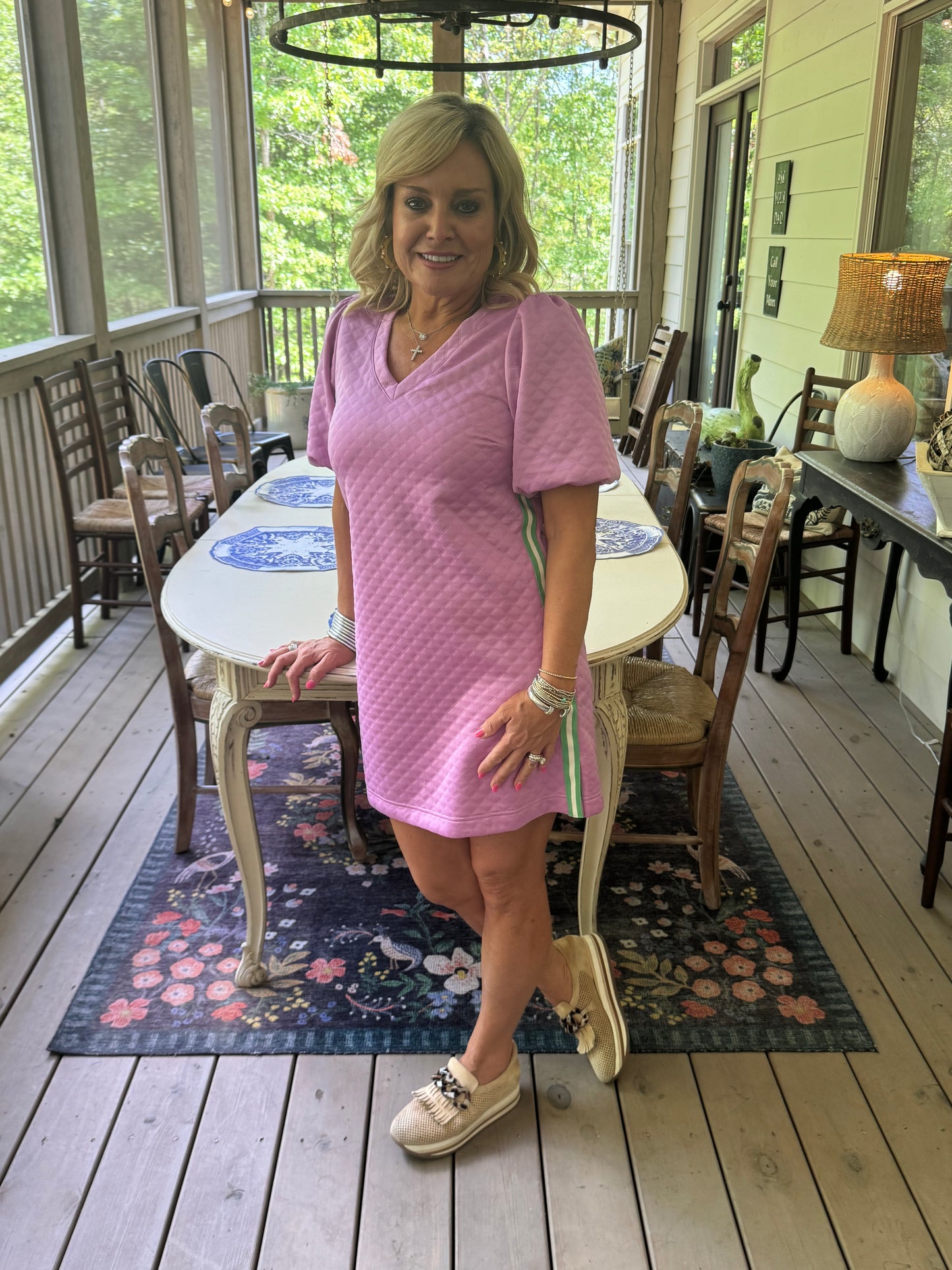 Lavender summer dress jacquard marked down
