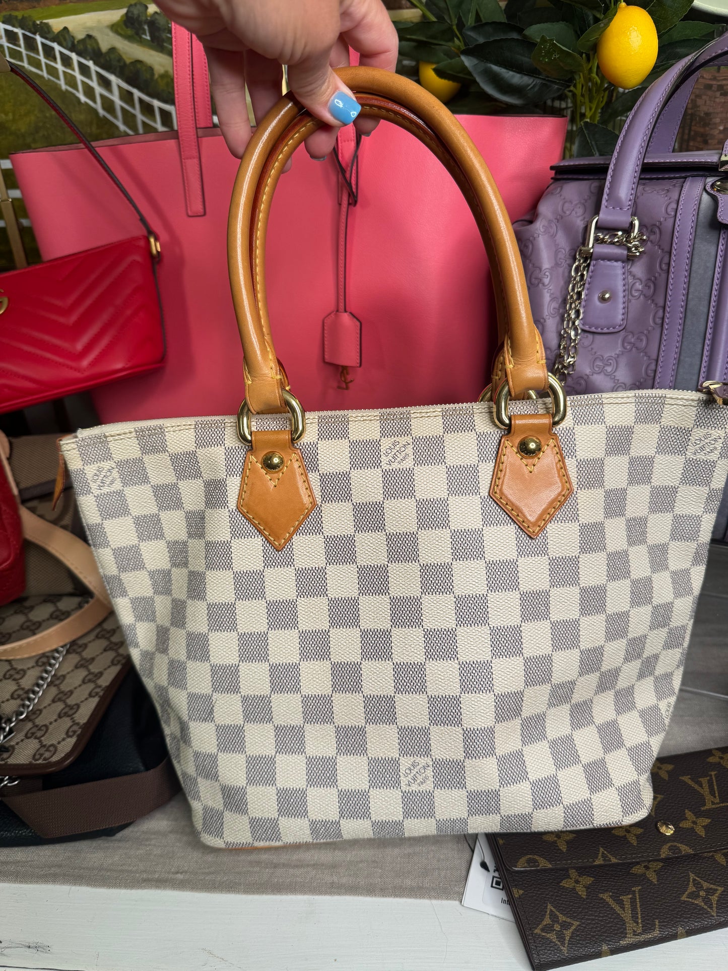 Louis Vuitton Seleya PM Damier Azur pre loved