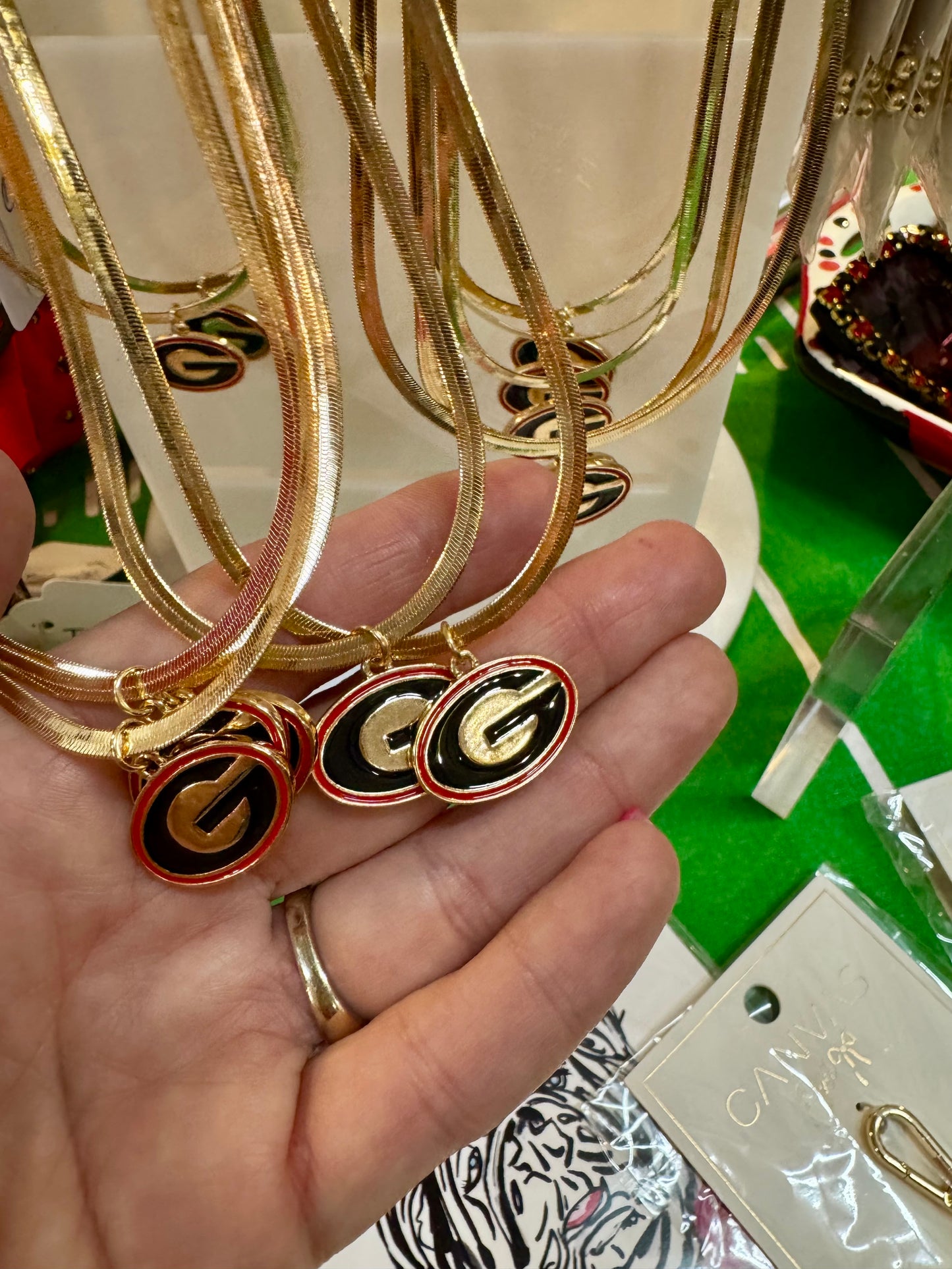 Necklace licensed 18” gold and enamel logo