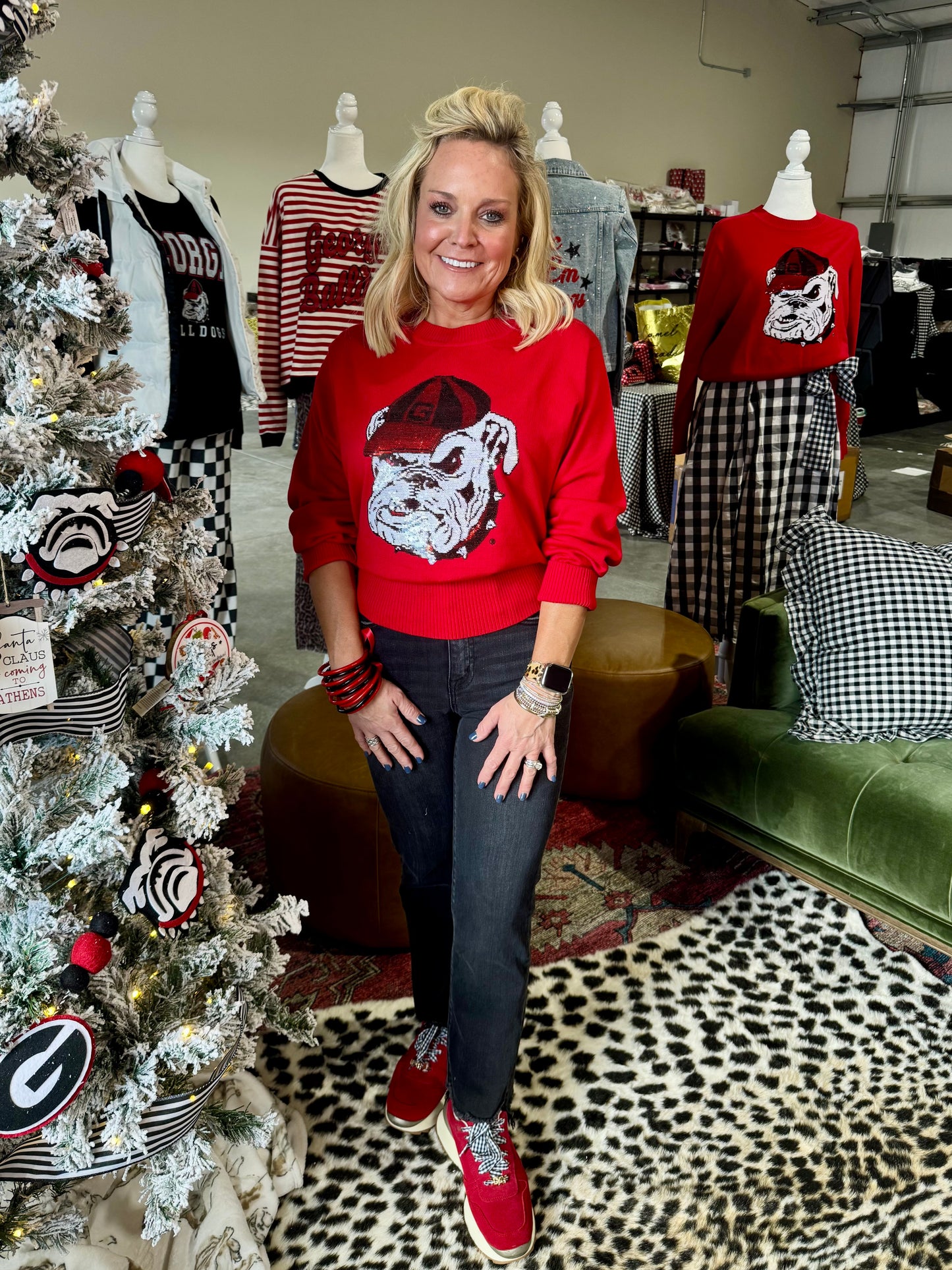 Red bulldog sweater licensed